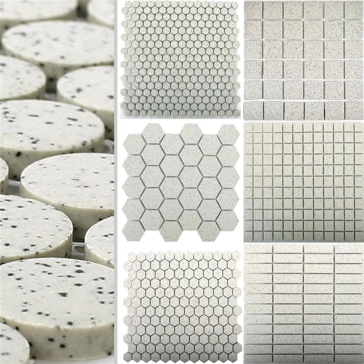 Sample Ceramic Mosaic Tiles Luanda Unglazed Non-Slip R10