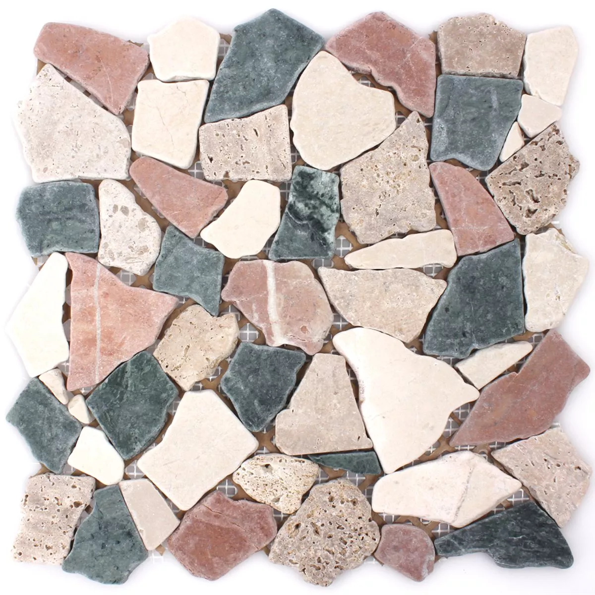 Campione Mosaico Marmo Rotte Piastrelle Multi