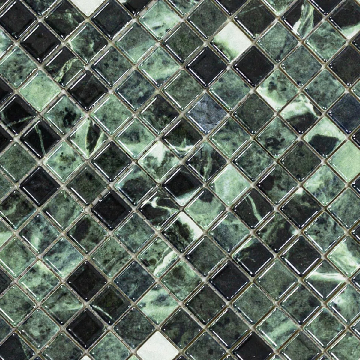 Ceramica Mosaico Piastrelle Elysium Marmo Ottica Verde 12