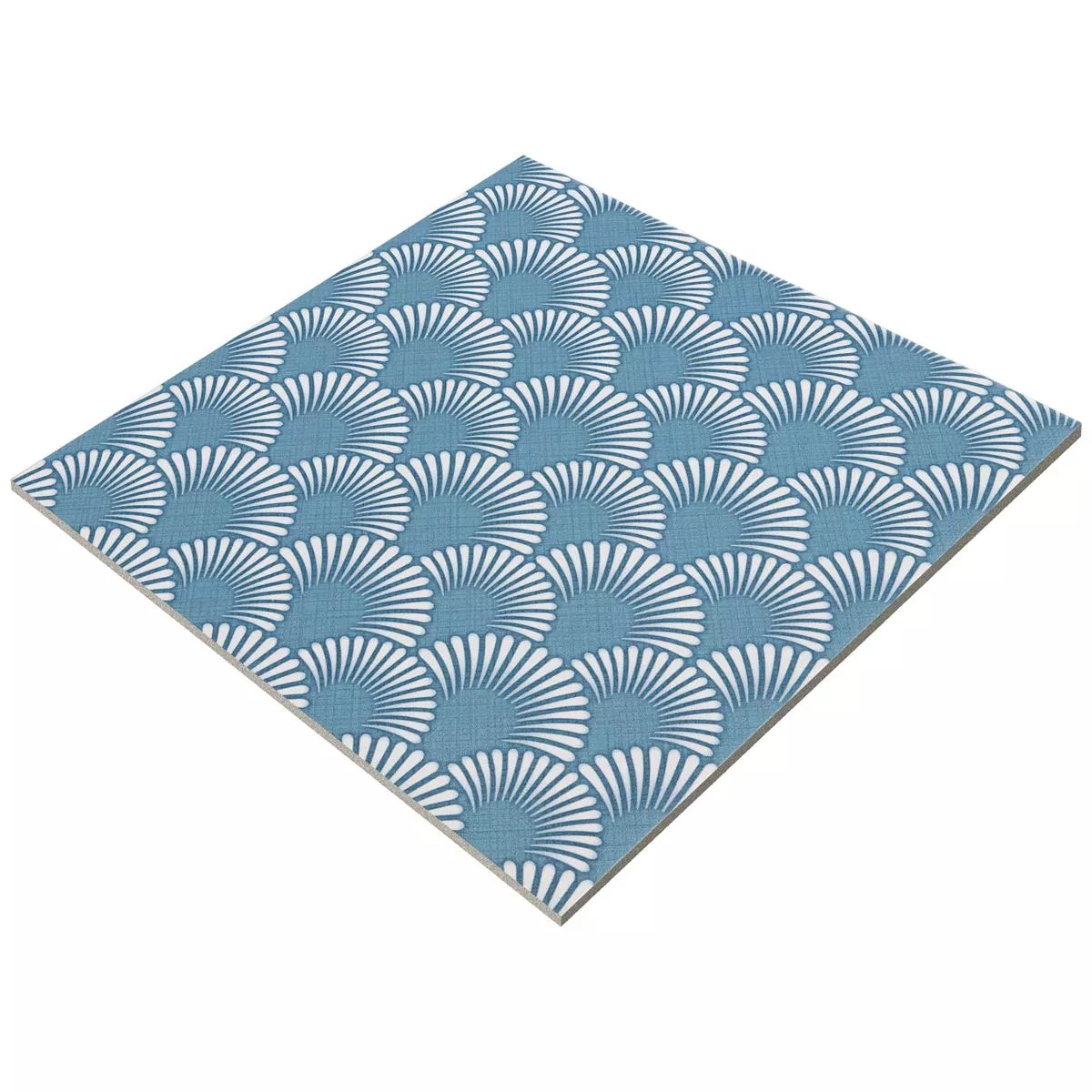 Płytki Podłogowe Cement Optyka Wildflower Niebieski Dekor 18,5x18,5cm