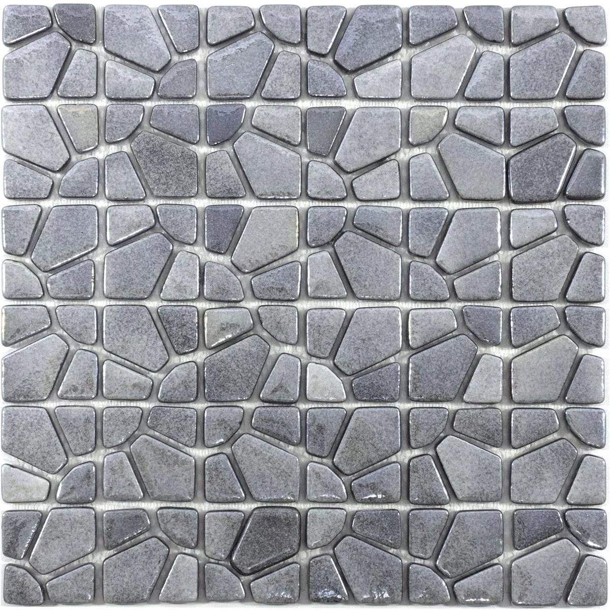Muster von Glasmosaik Fliesen Amora Grau