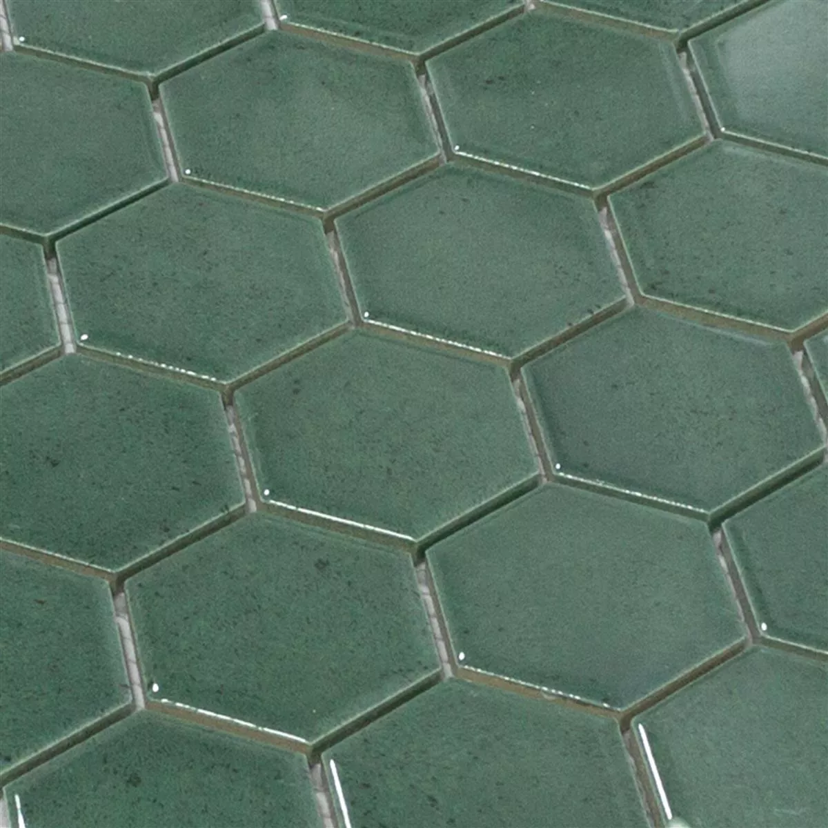 Ceramica Mosaico Eldertown Esagono Verde Scuro