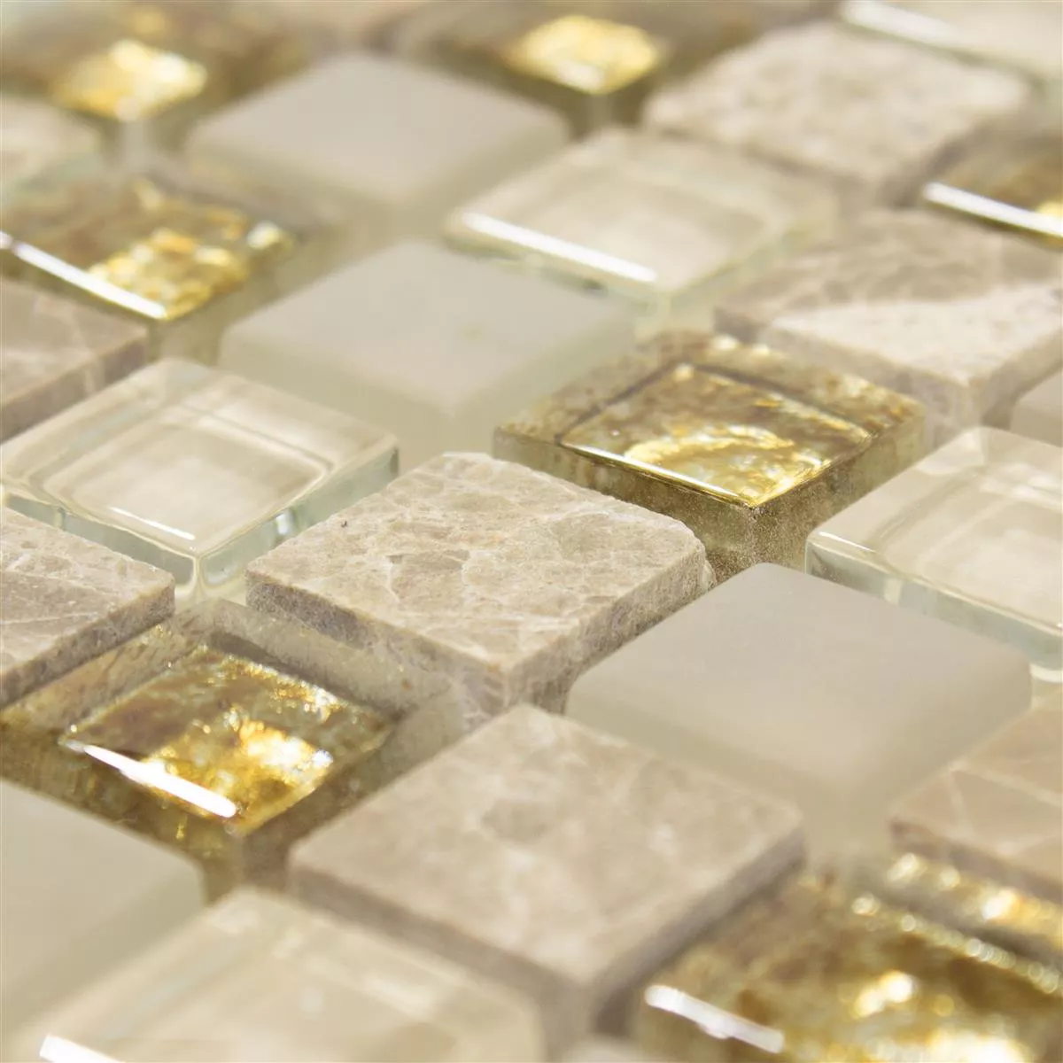 Próbka Mozaiki Szklana Płytki Lexington Szkło Mieszanka Materiałów Brązowy