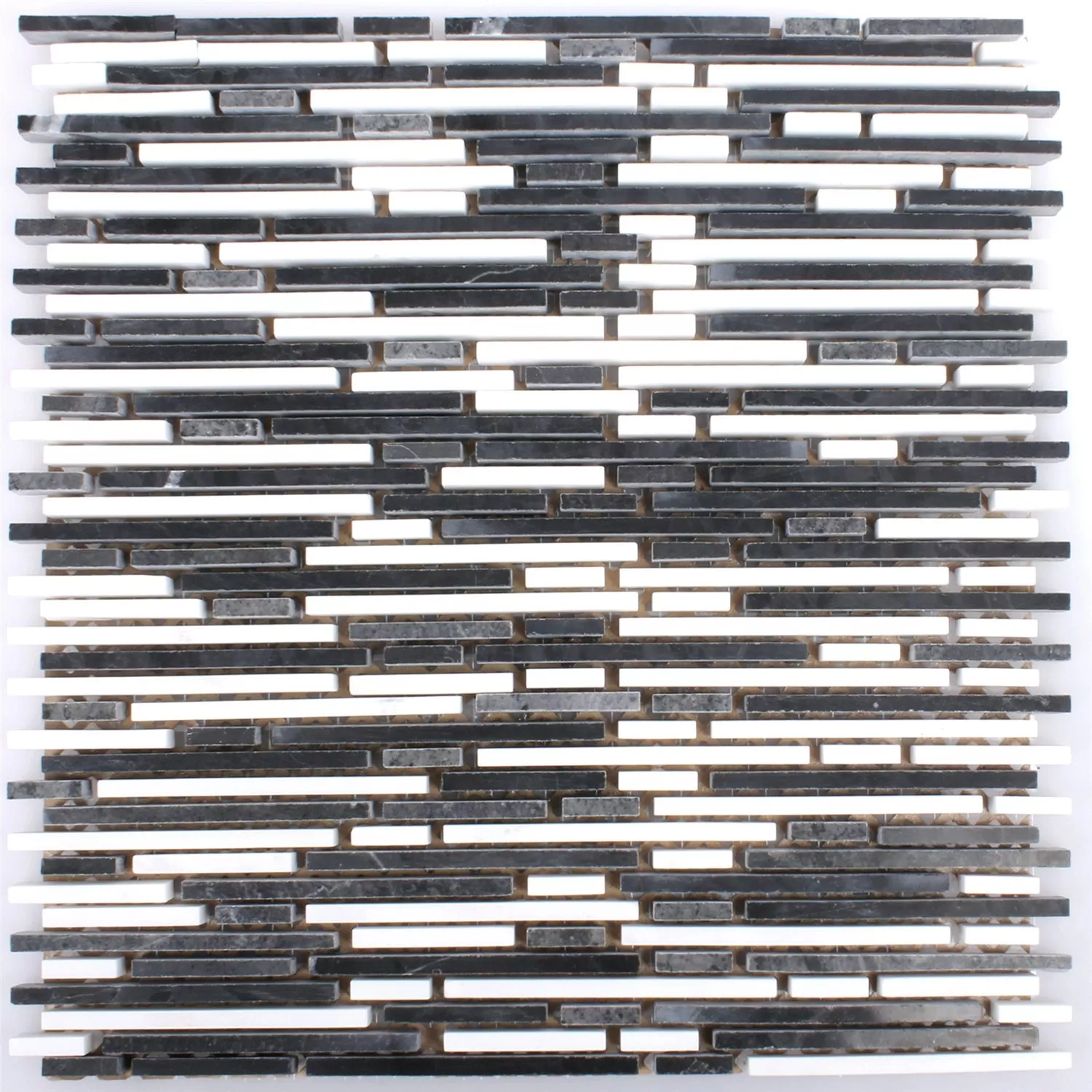 Mosaic Tiles Marble Superslim Black White