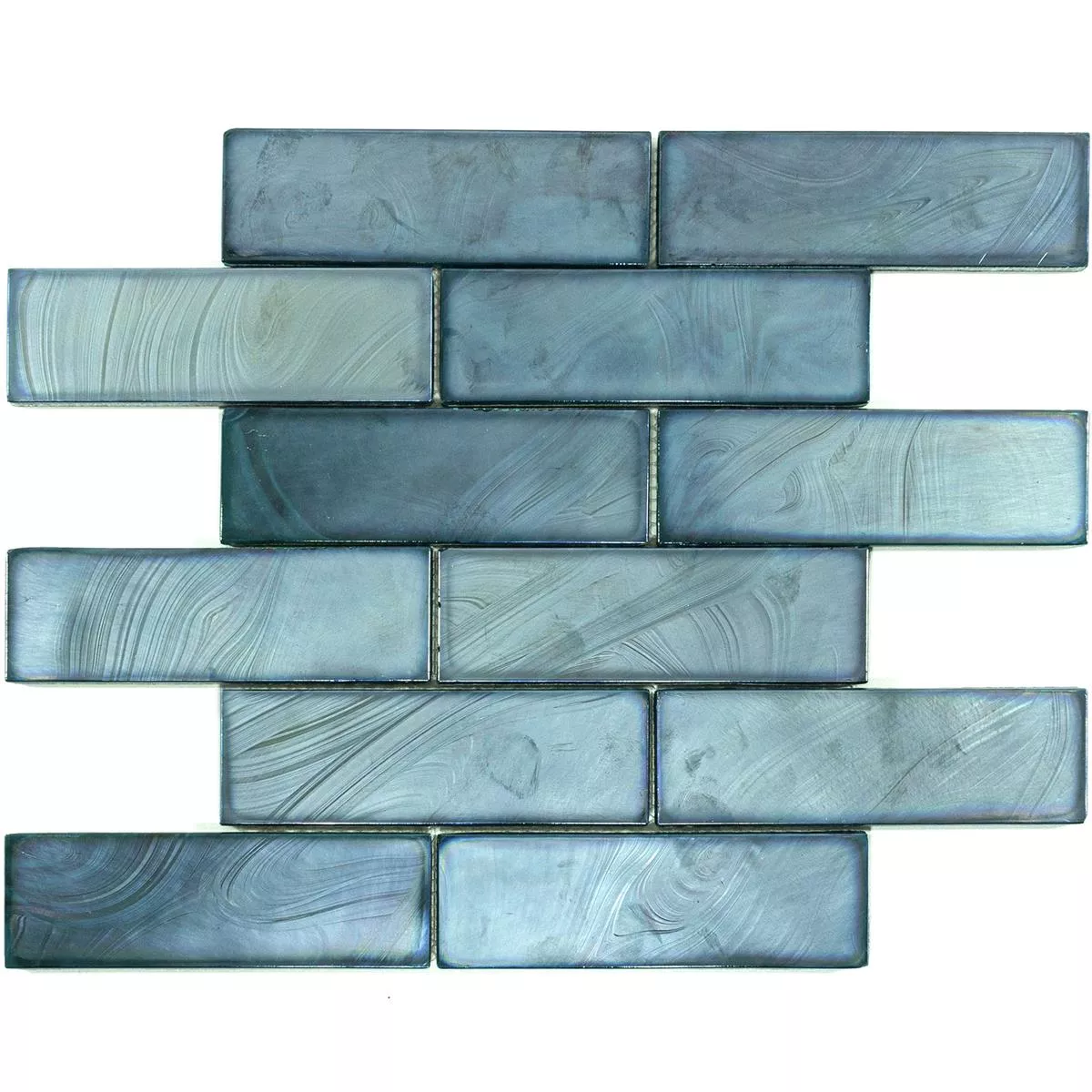 Muster von Glasmosaik Fliesen Andalucia Brick Seegrün