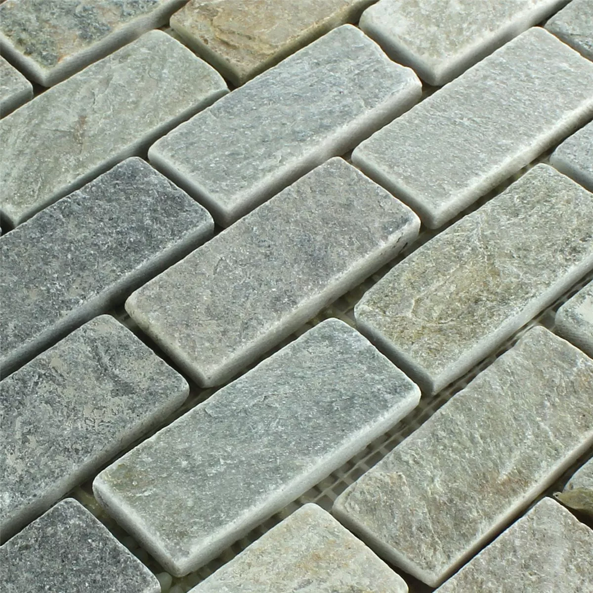 Mozaik Csempe Kvarcit Bézs Szürke 29x71mm