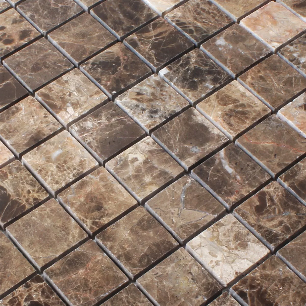 Mønster fra Mosaikkfliser Marmor Emprador Brun 