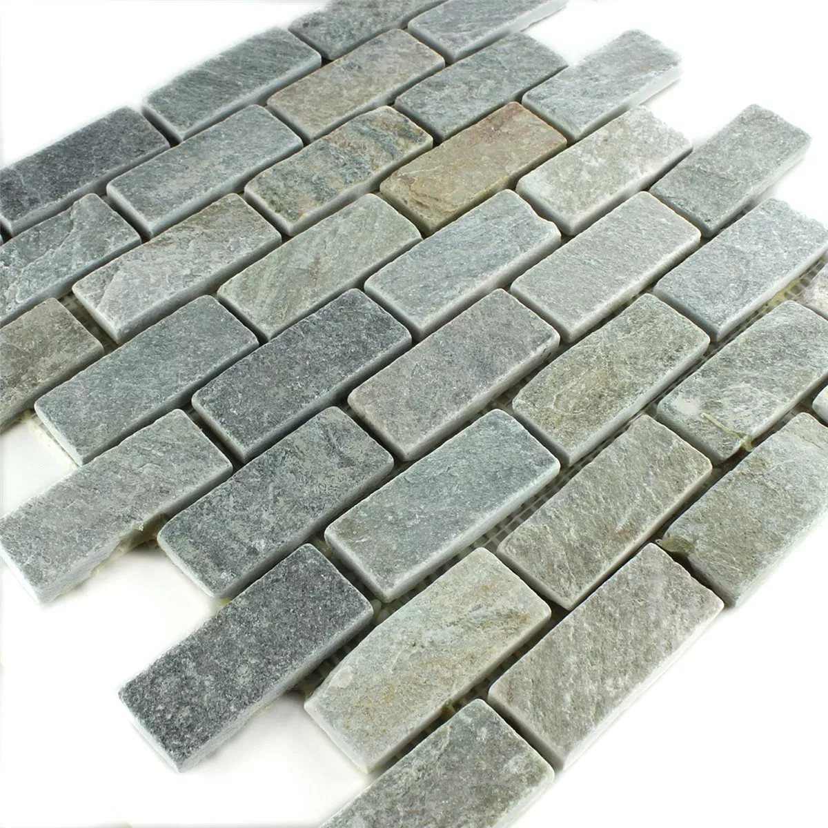 Mosaic Tiles Quartzite Beige Grey 26x66mm