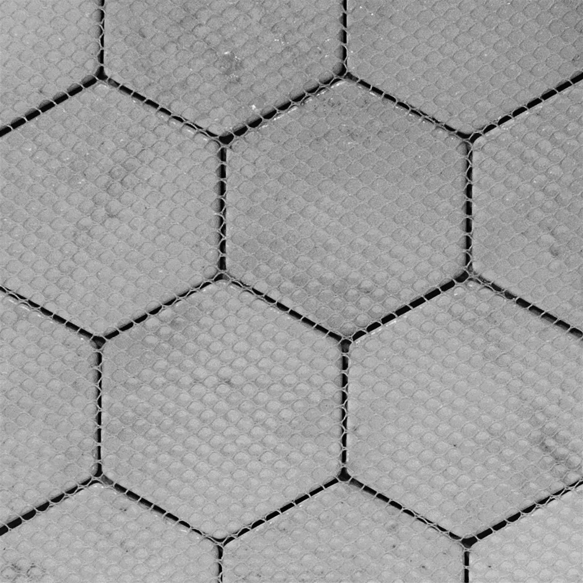 Sample Glass Mosaic Tiles Andalucia Hexagon Grey