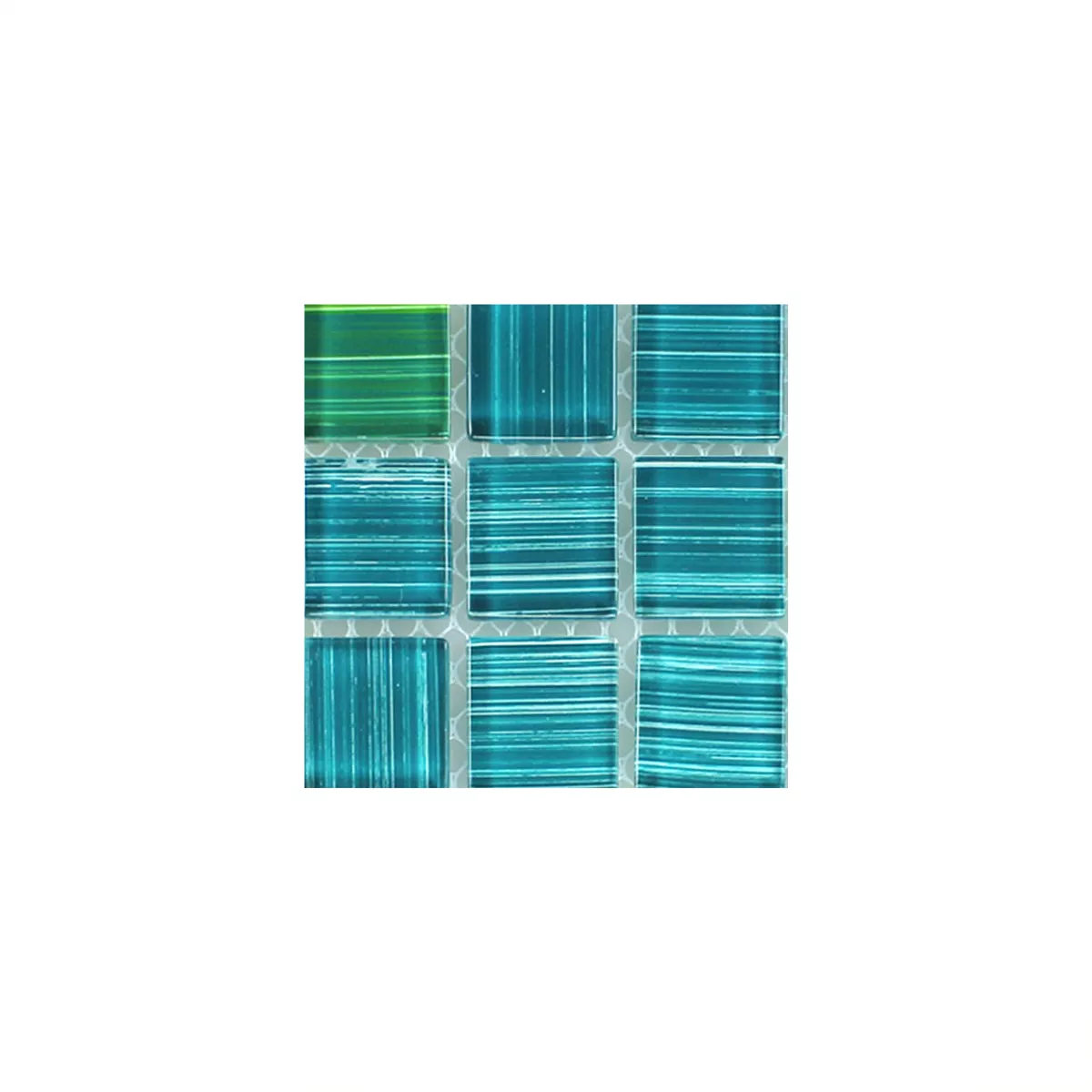 Mønster fra Glass Mosaikk Fliser Stripete Grønn Mix