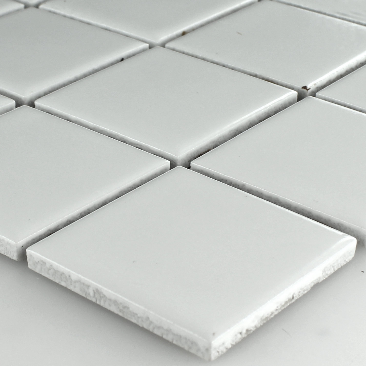 Mosaic Tiles Ceramic White Mat 48x48x6mm