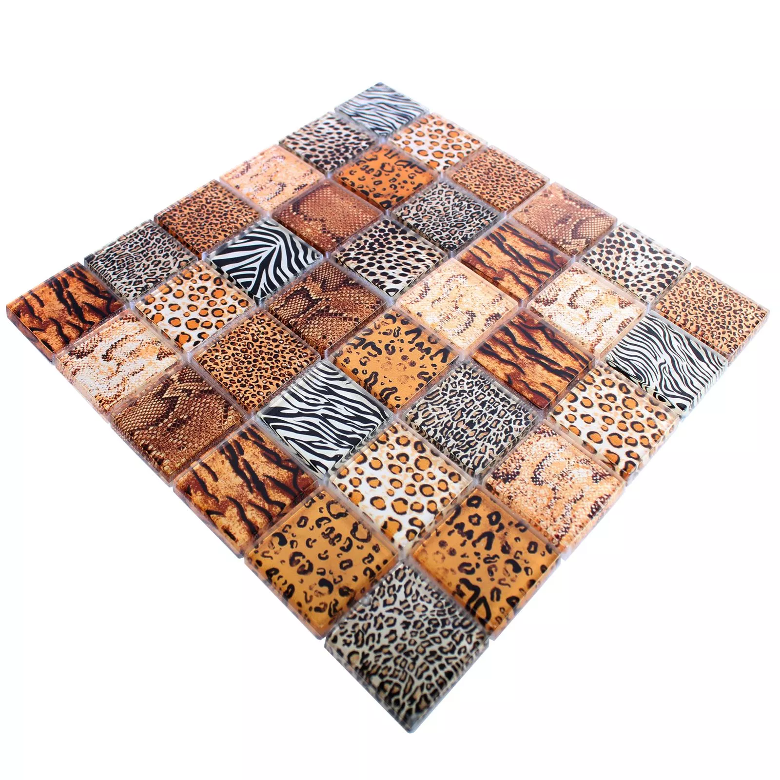 Mozaika Szklana Płytki Safari Beżowy