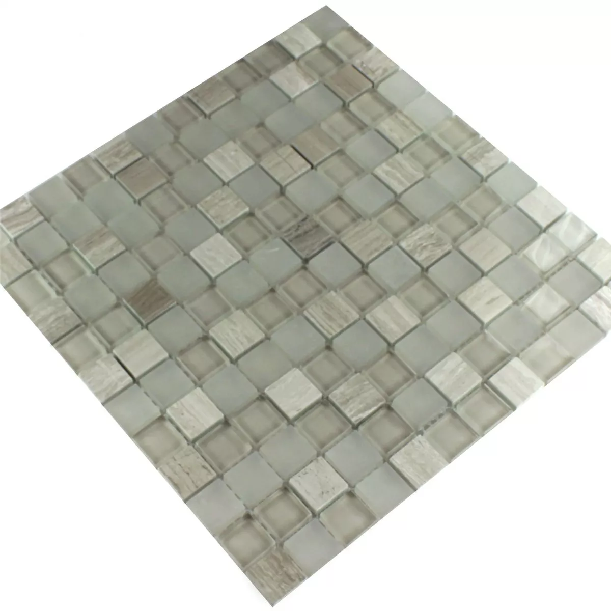 Azulejo Mosaico Vidro Mármore Burlywood 23x23x8mm
