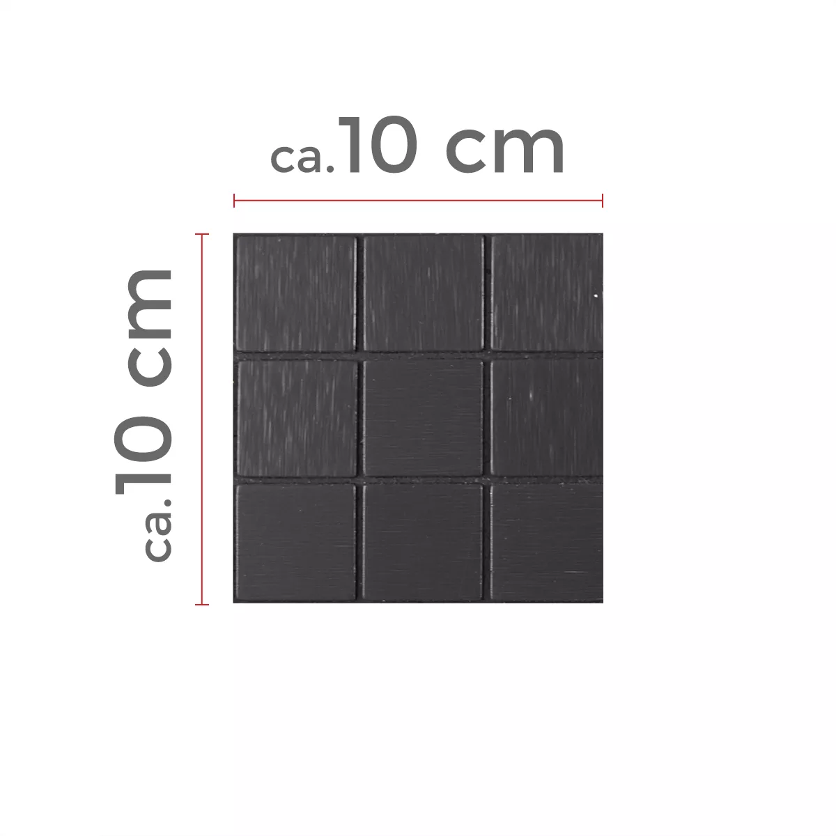 Mодел от Mетал Mозаечни Плочки Wygon Cамозалепващ Черно 25mm