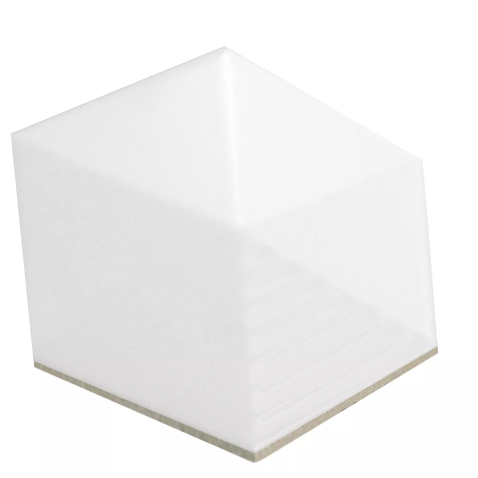 Vægfliser Rockford 3D Hexagon 12,4x10,7cm Hvid Måtte