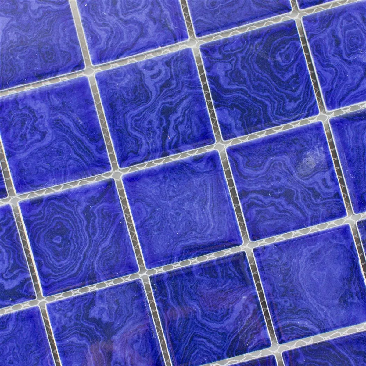 Cerámica Azulejos De Mosaico David Azul Marino Uni