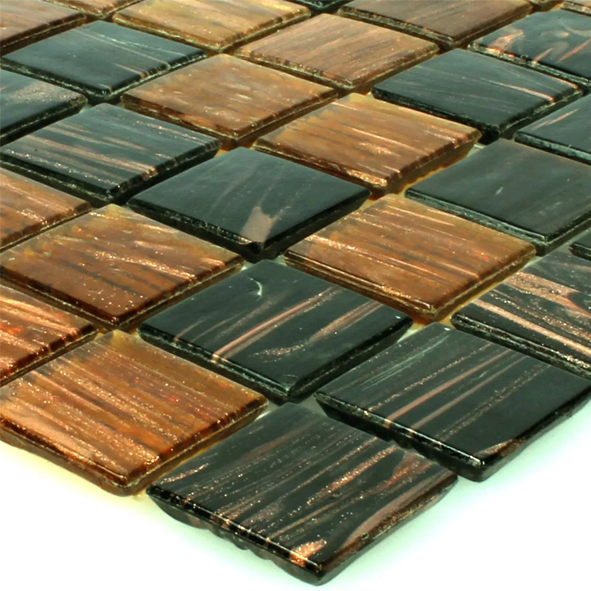 Sample Mosaic Tiles Glass Goldstar Brown Mix