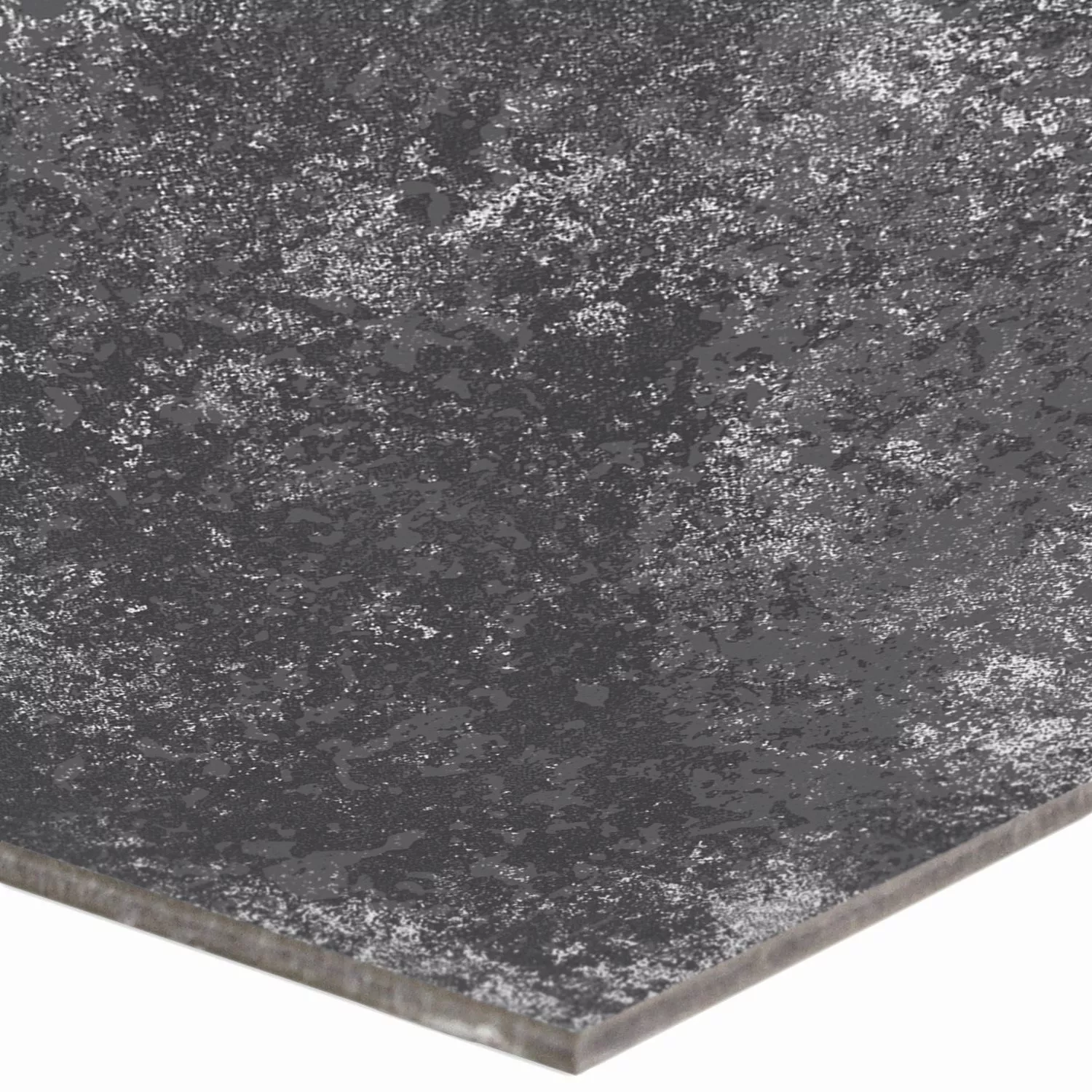 Sample Cement Tiles Retro Optic Gris Basic Tile Black 18,6x18,6cm