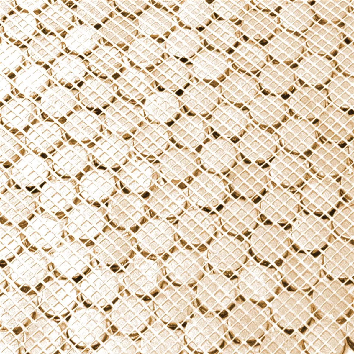 Metall Koppar Mosaik Copperfield Knopp