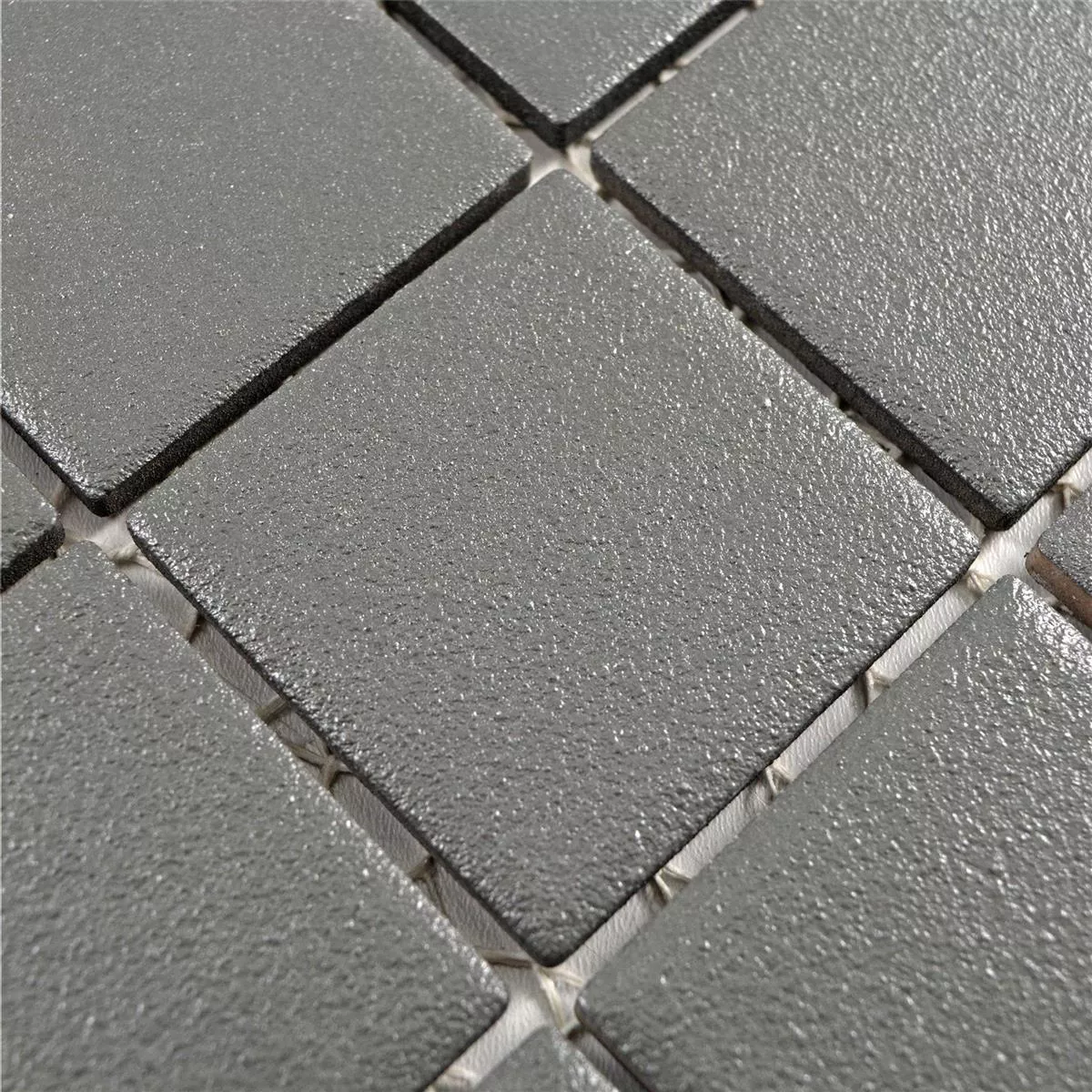 Sample Ceramic Mosaic Tiles Shalin Non-Slip R10 Grey Q48