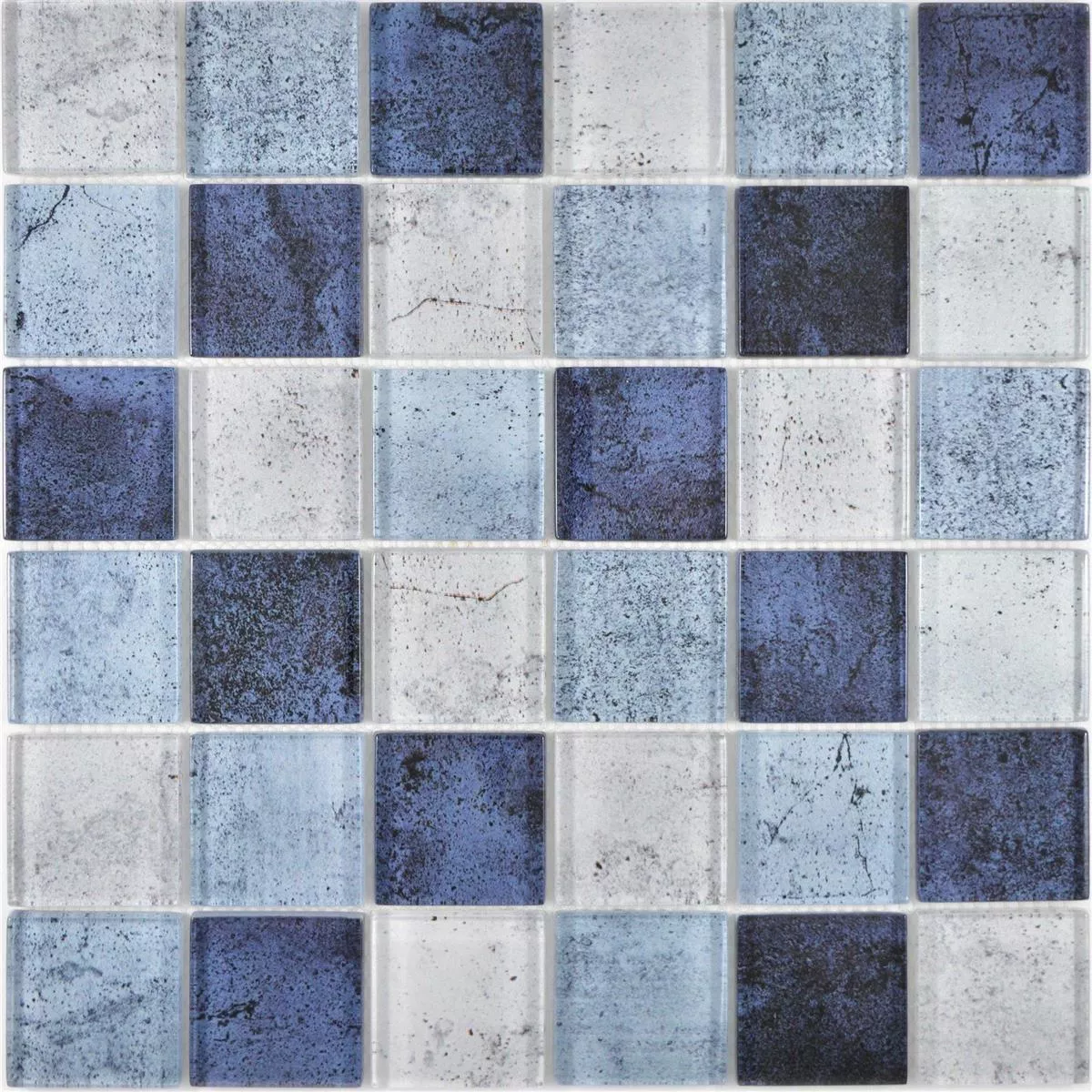 Sample Glass Mosaic Tiles Mignon Blue