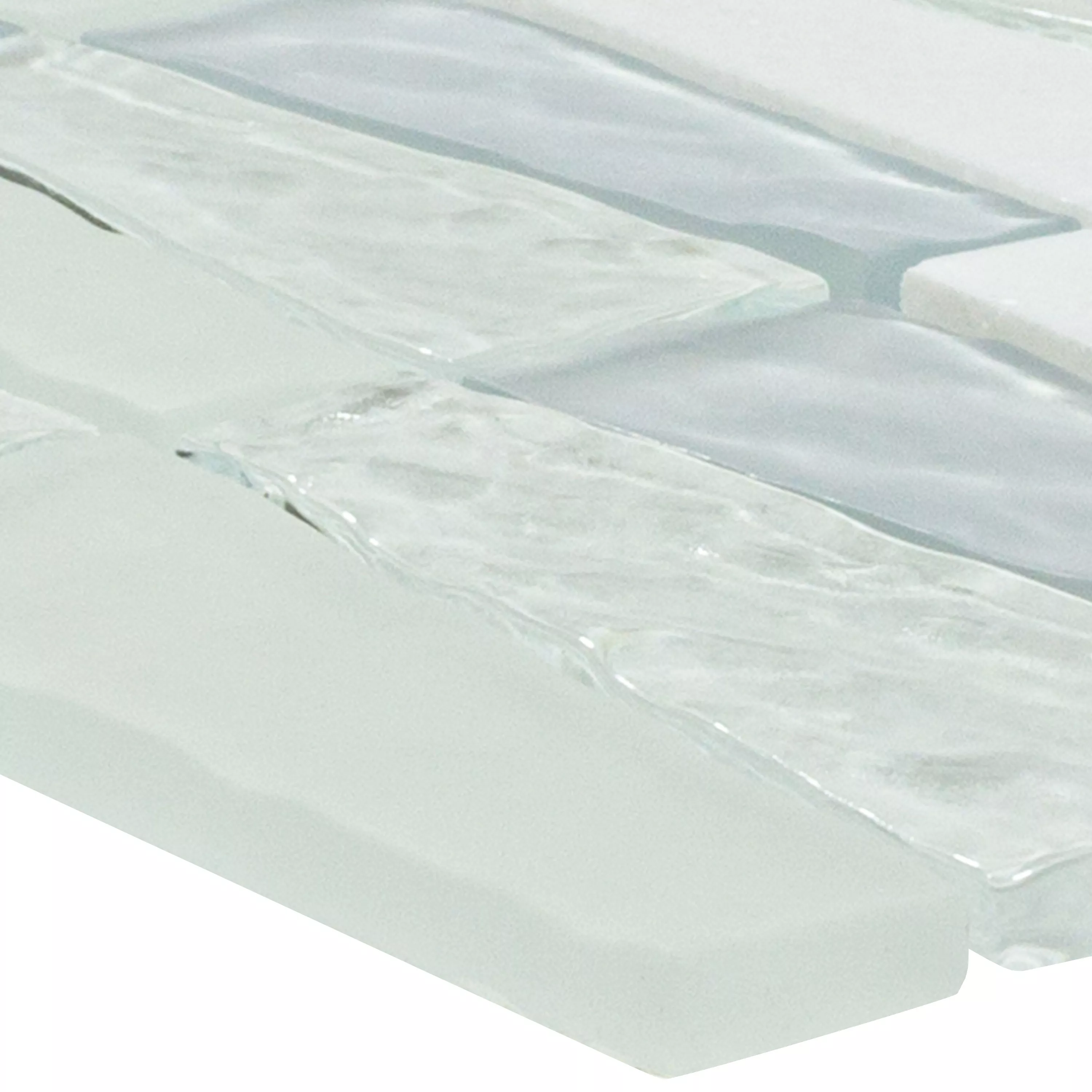 Glass Naturstein Mosaikk Fliser Marseille Hvit Mix  Glass Naturstein Mosaikk Fliser Marseille Hvit Mix