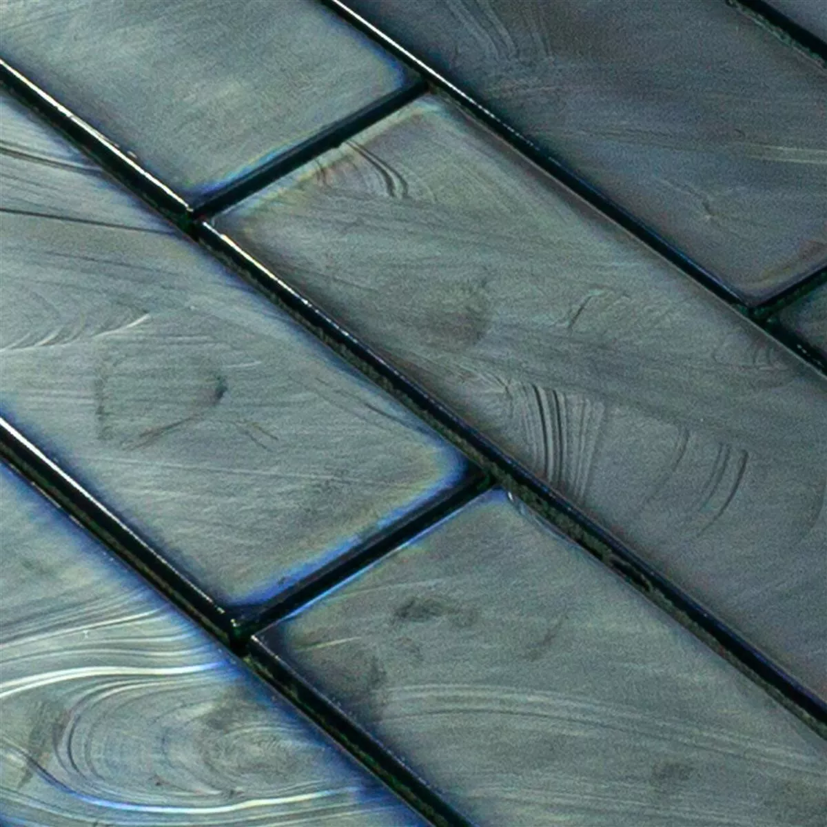 Próbka Mozaiki Szklana Płytki Andalucia Brick Zielone morze