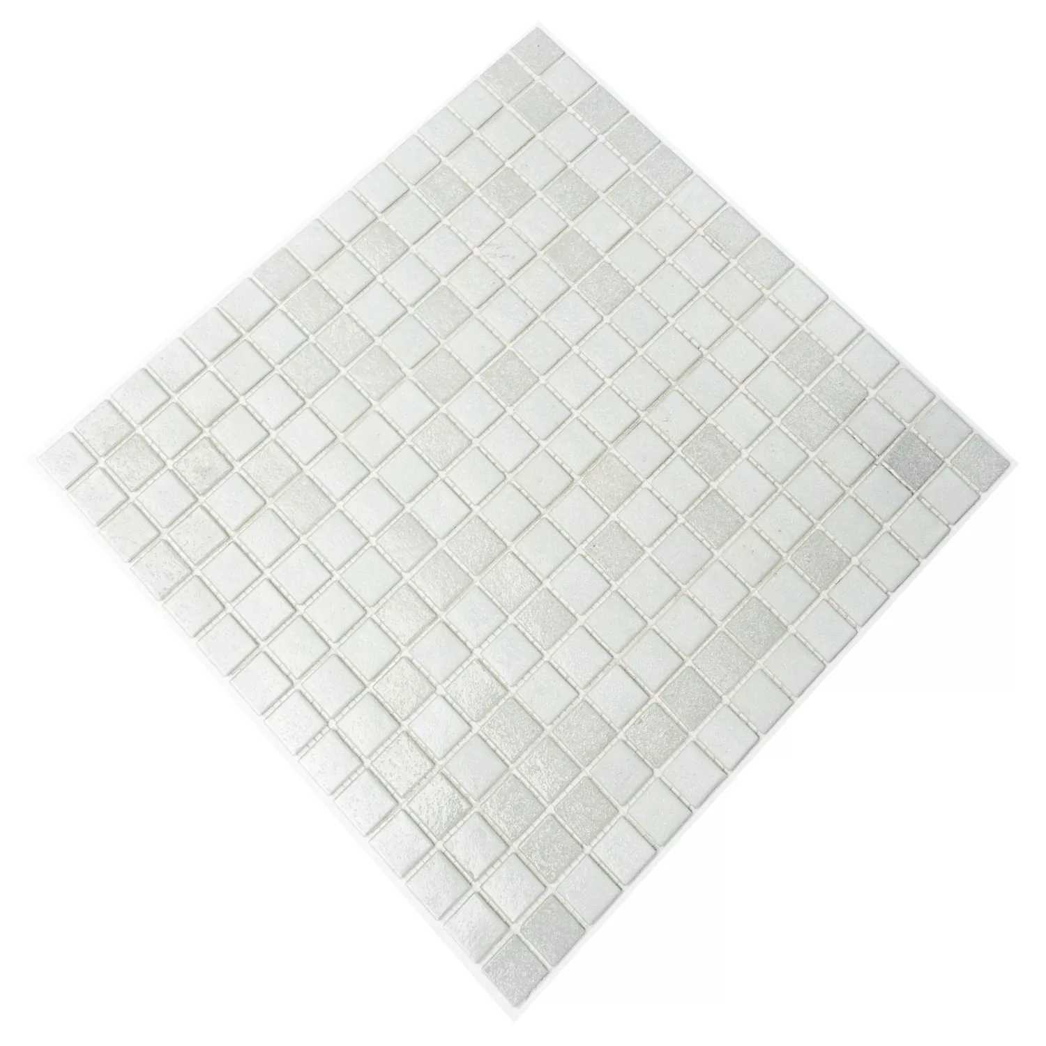 Padrão de Mosaico De Vidro Azulejos Branco Mix