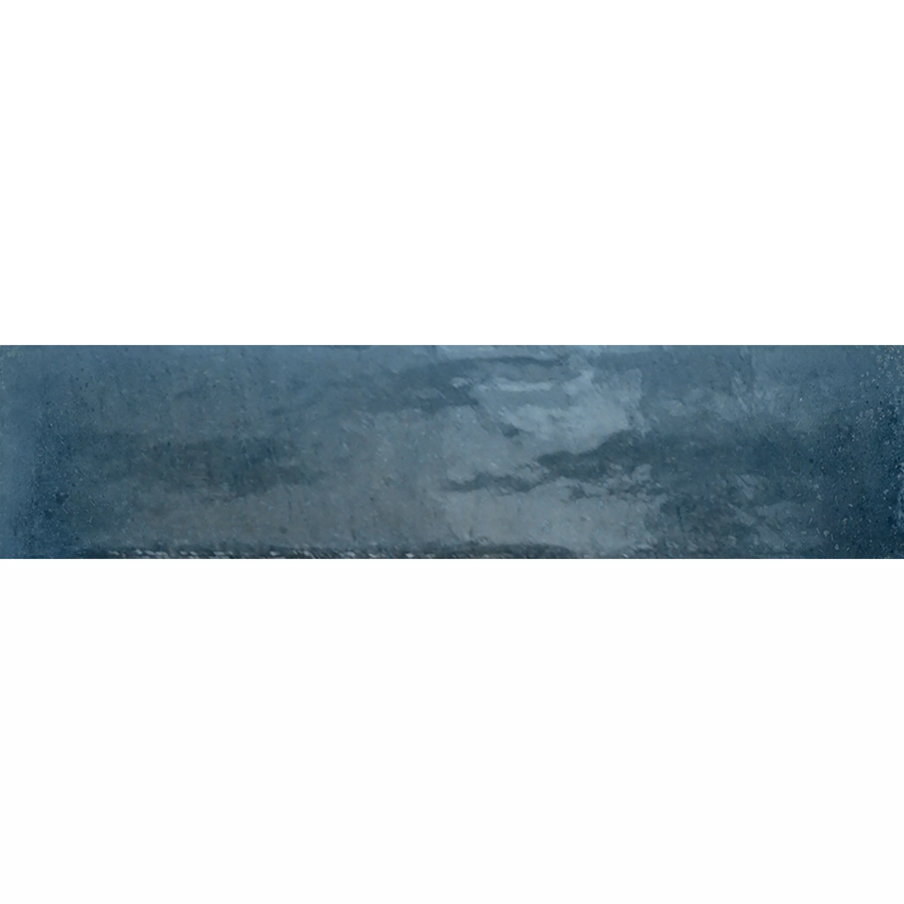 Échantillon Carrelage Mural Laguna Brillant Ondulé Bleu 6x24cm