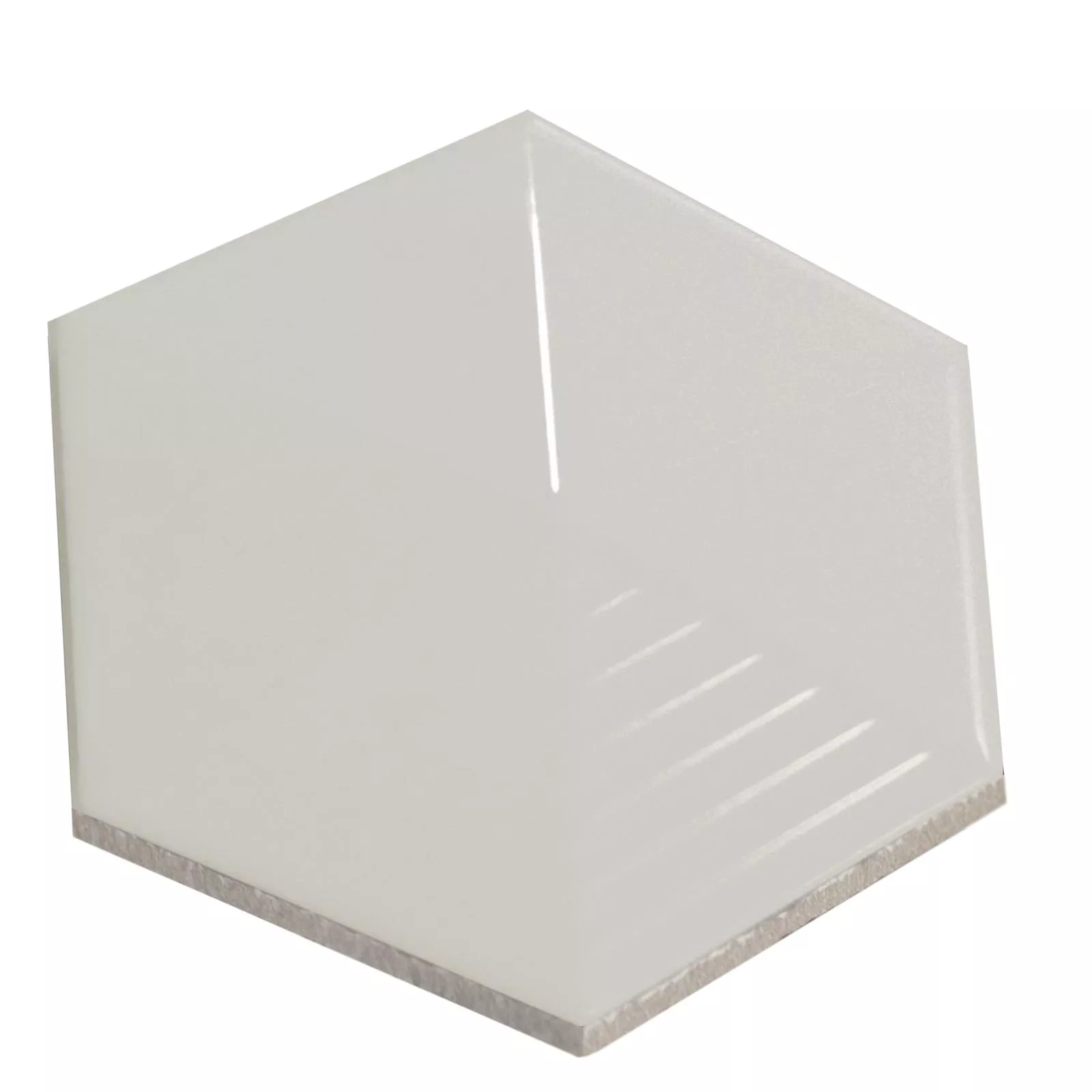 Wandtegels Rockford 3D Hexagon 12,4x10,7cm Lichtgrijs