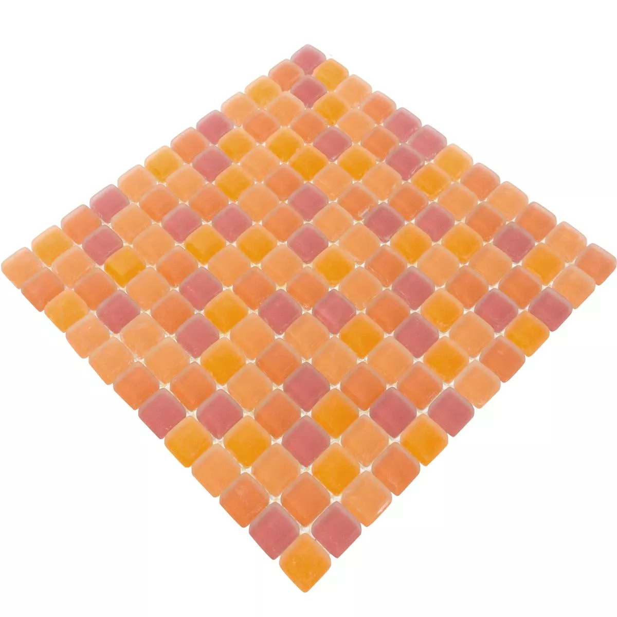 Glass Mosaic Tiles Ponterio Frosted Orange Mix