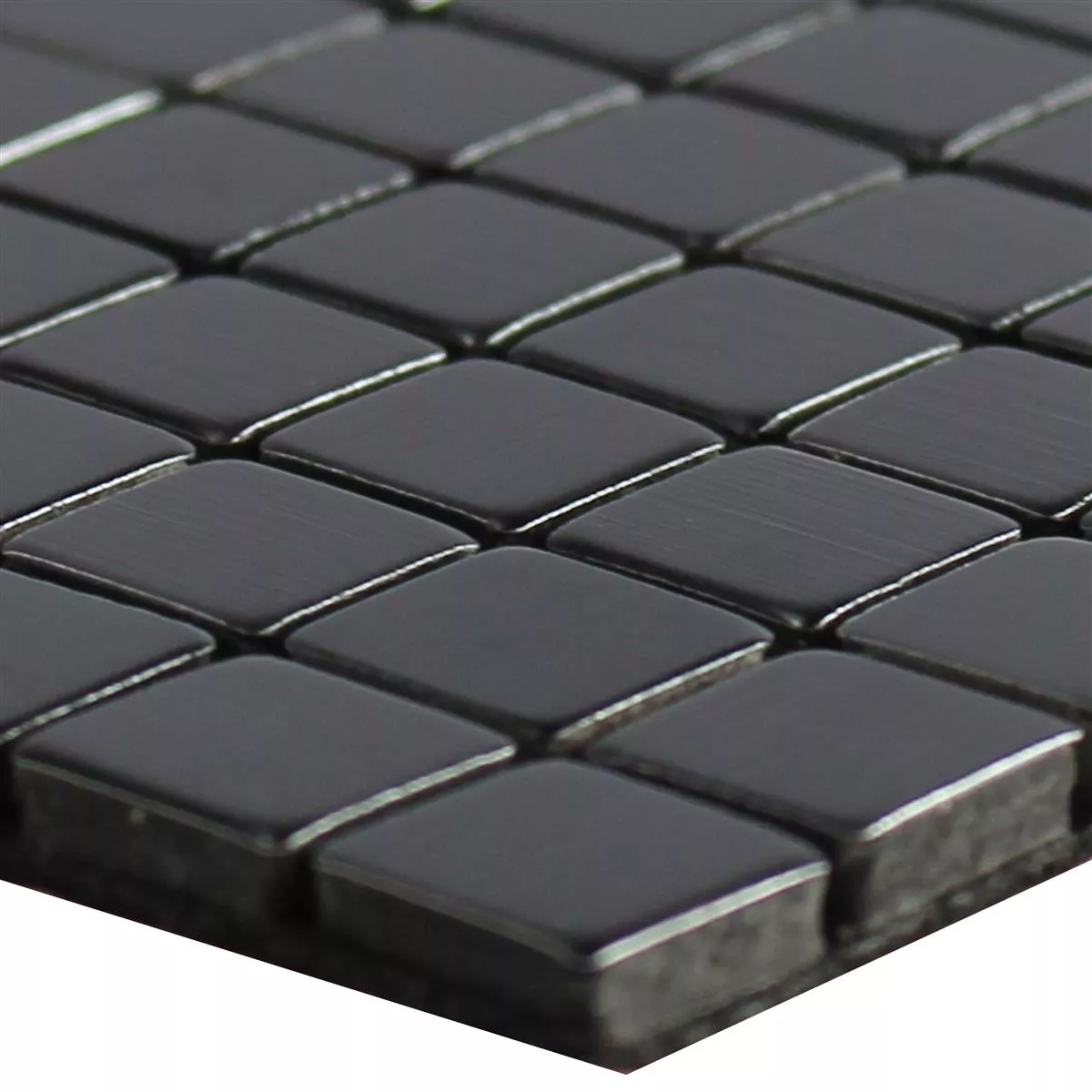Metal Mosaic Tiles Wygon Self Adhesive Black 10mm