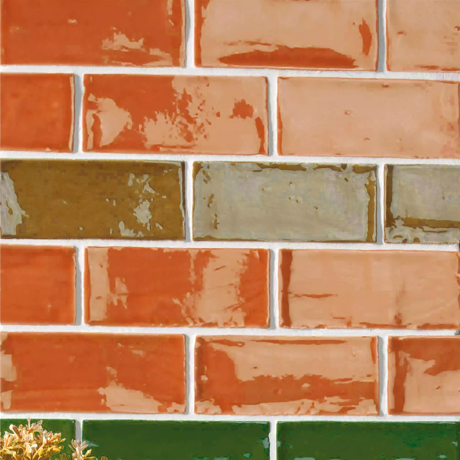 Sample Wall Tile Algier Hand Made 7,5x15cm Orange