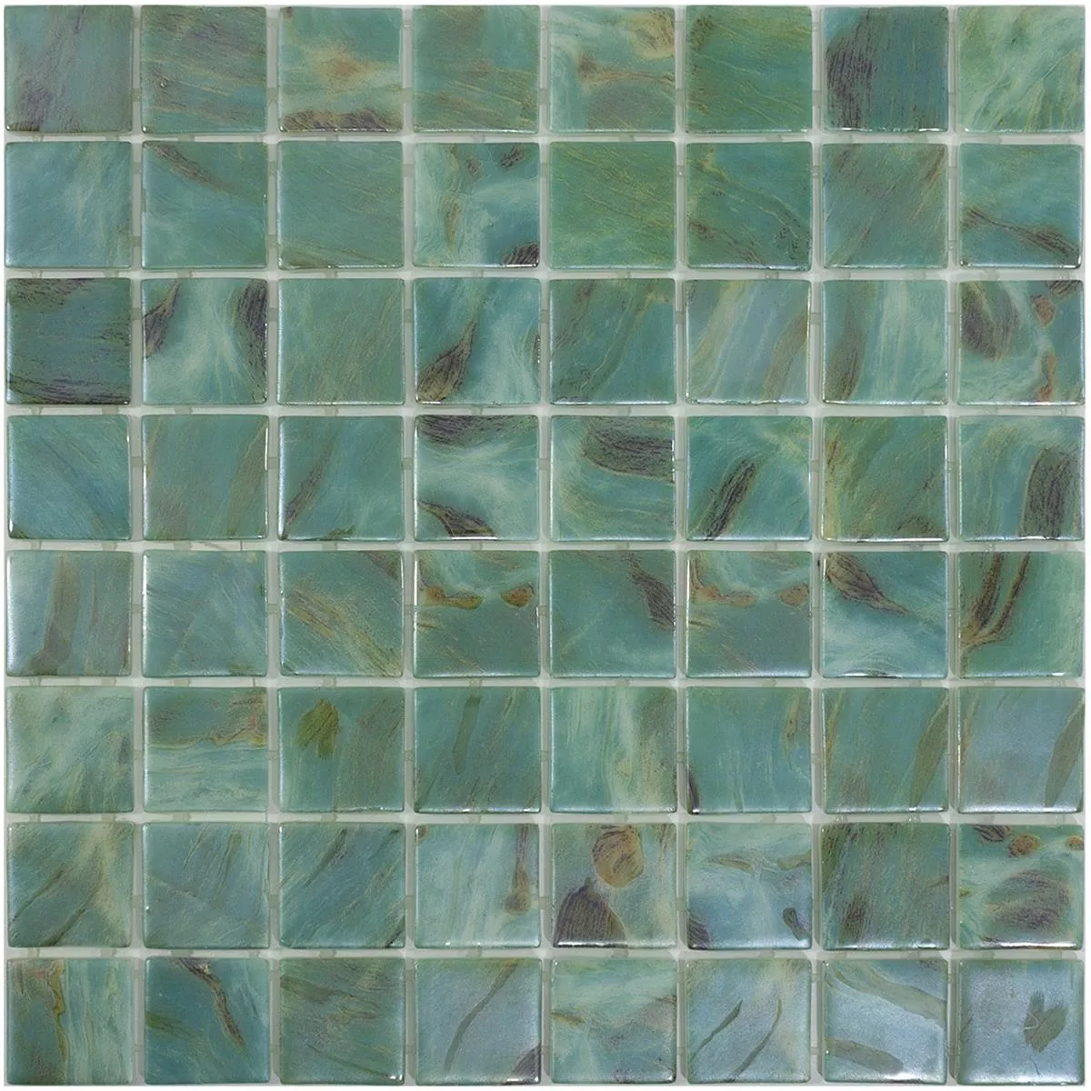 Glass Swimming Pool Mosaic Alassio Cyan 38