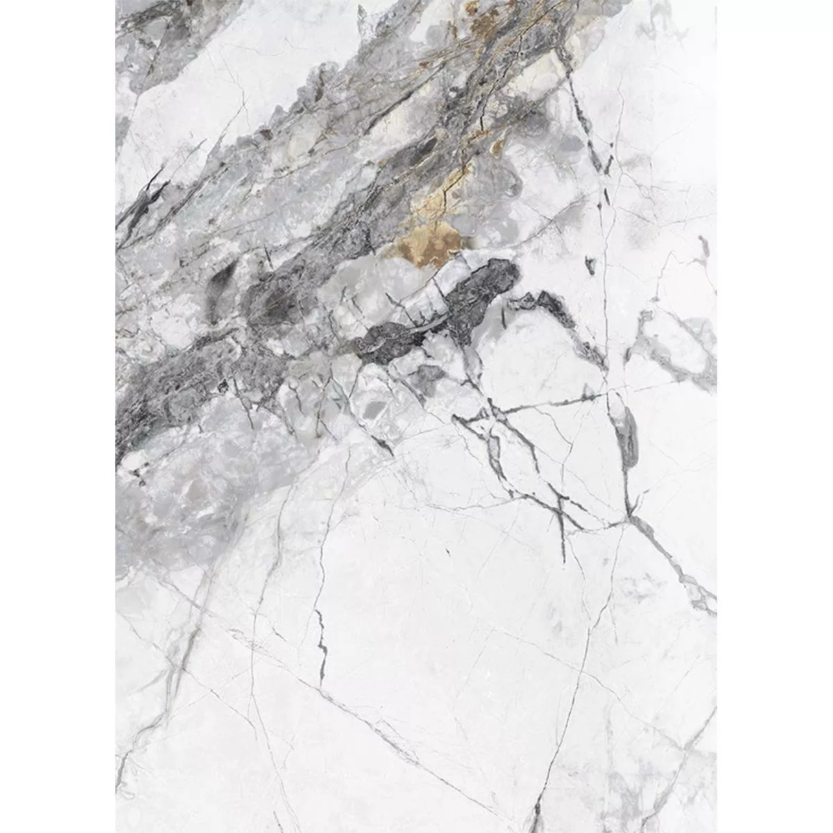 Gresie Montacino Aspect De Marmură Alb Gri Lustruit Strălucitor 60x120cm