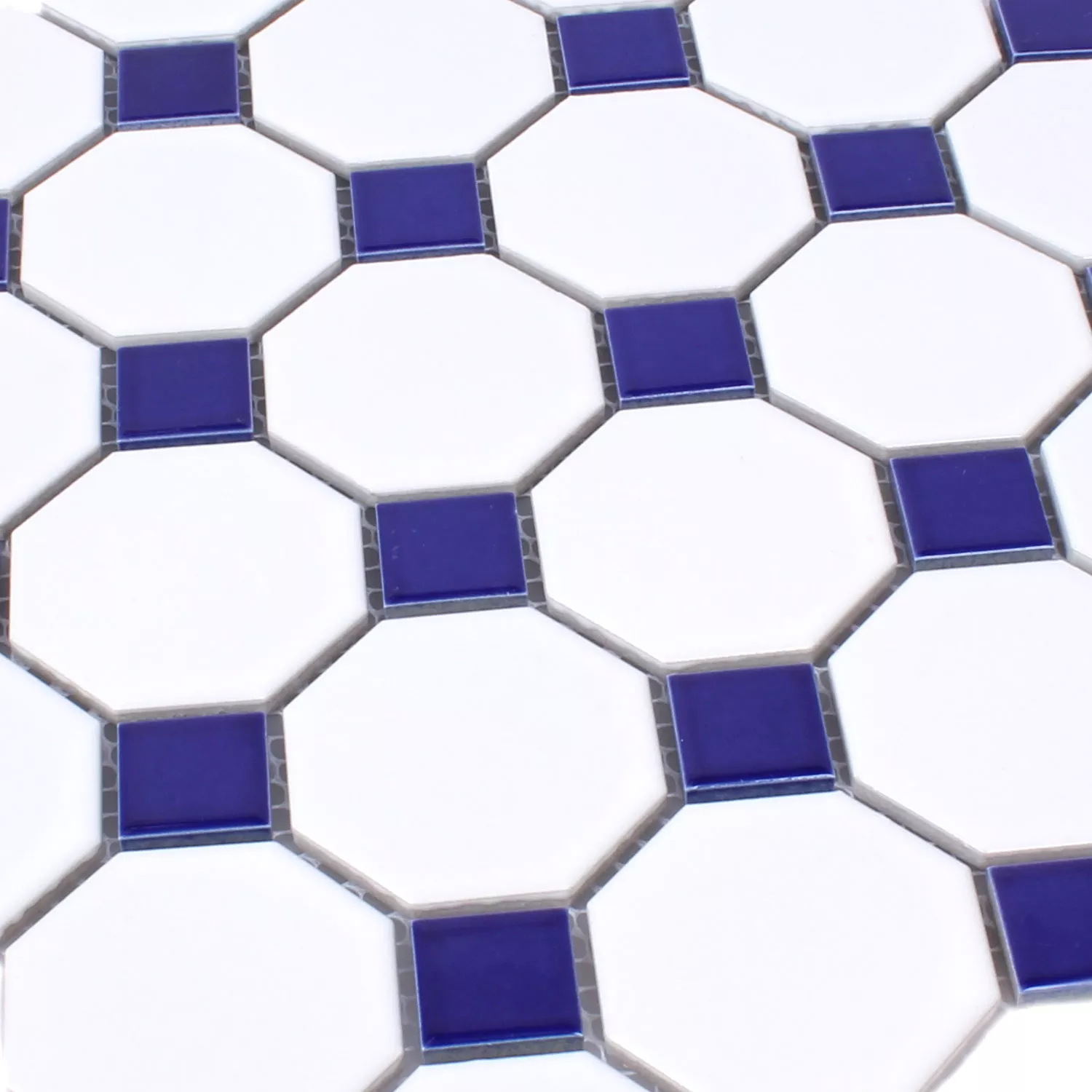 Mozaik Csempe Fazekasság Nyolcszög Belami Fehér Kék