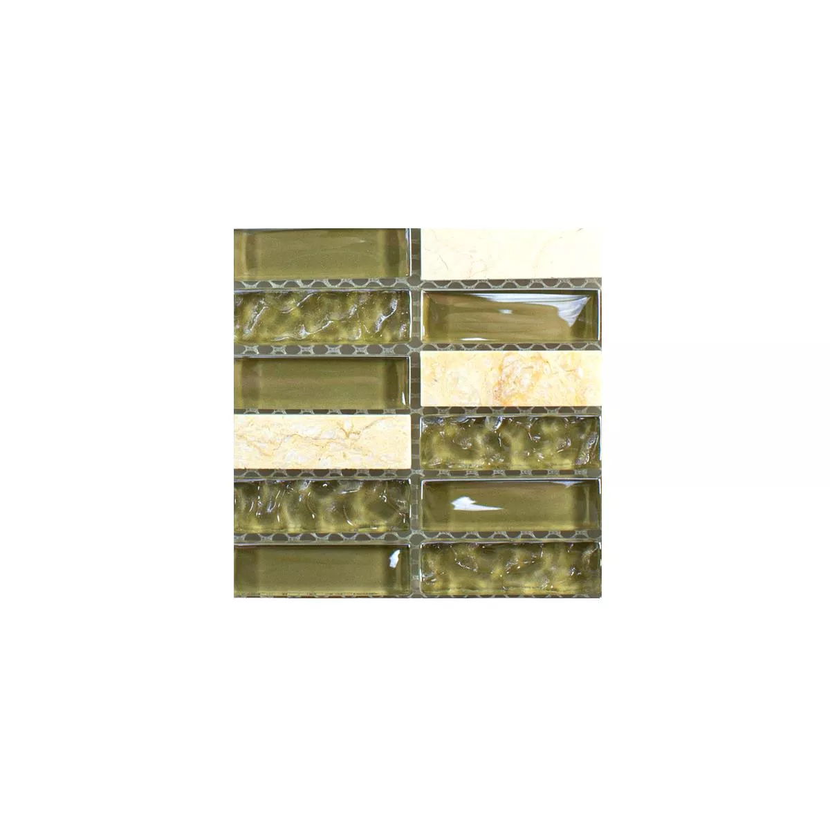 Muestra Cristal Piedra Natural Azulejos De Mosaico Mantra Beige