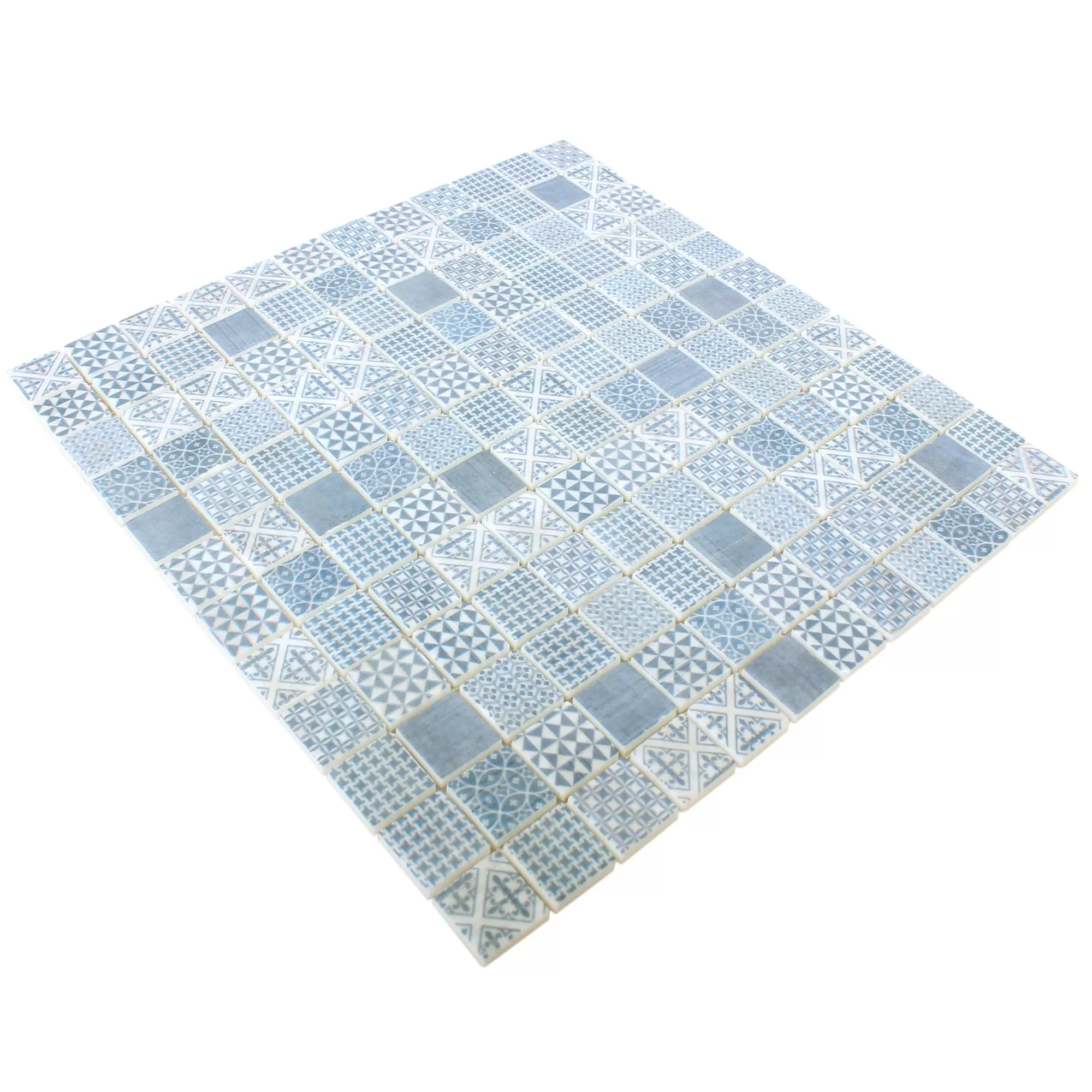 Sample Glass Mosaic Tiles Malard Blue