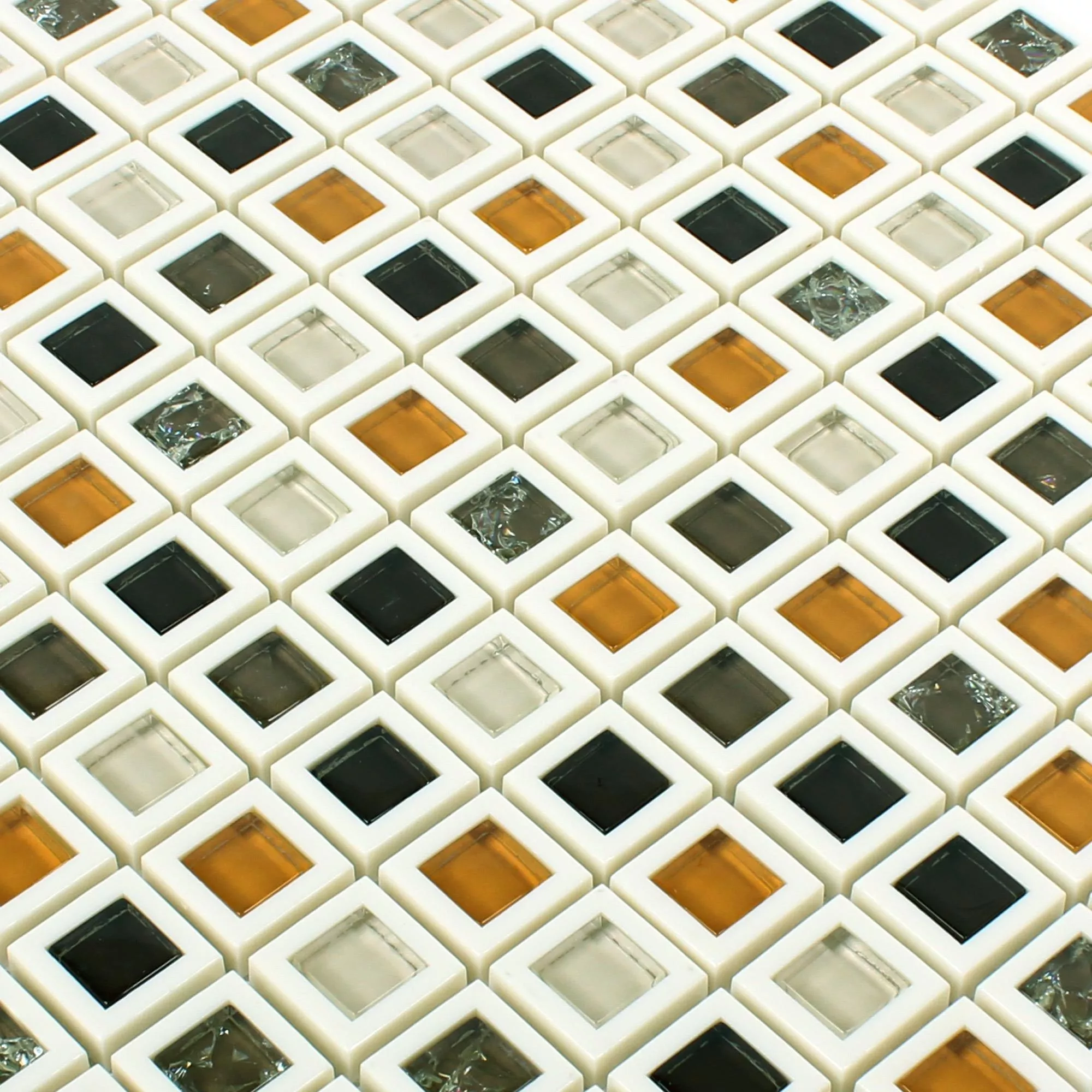 Muster von Glas Kunststoff Mosaik Anatolia Braun