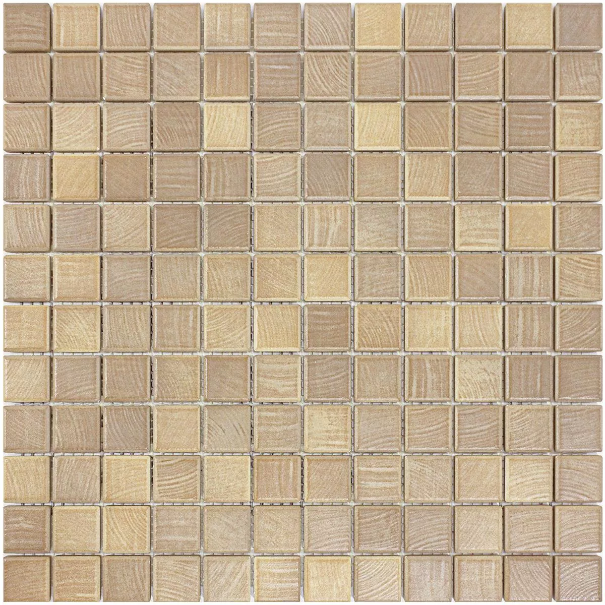 Céramique Mosaïque Carrelage Luminara Imitation Bois Brun Clair