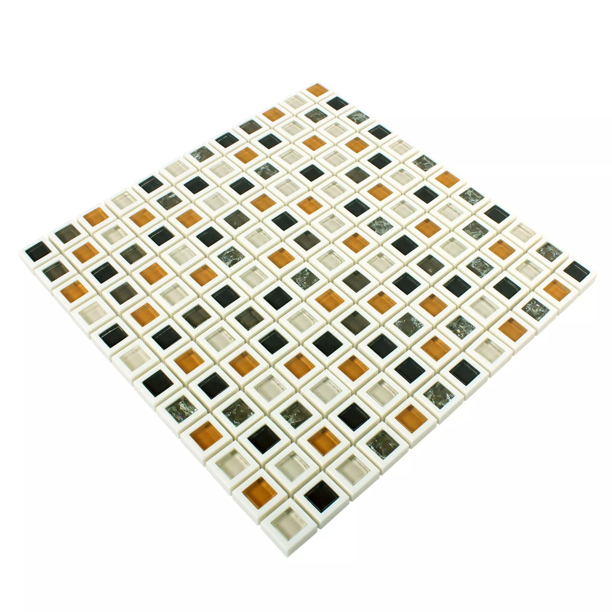 Muster von Glas Kunststoff Mosaik Anatolia Braun