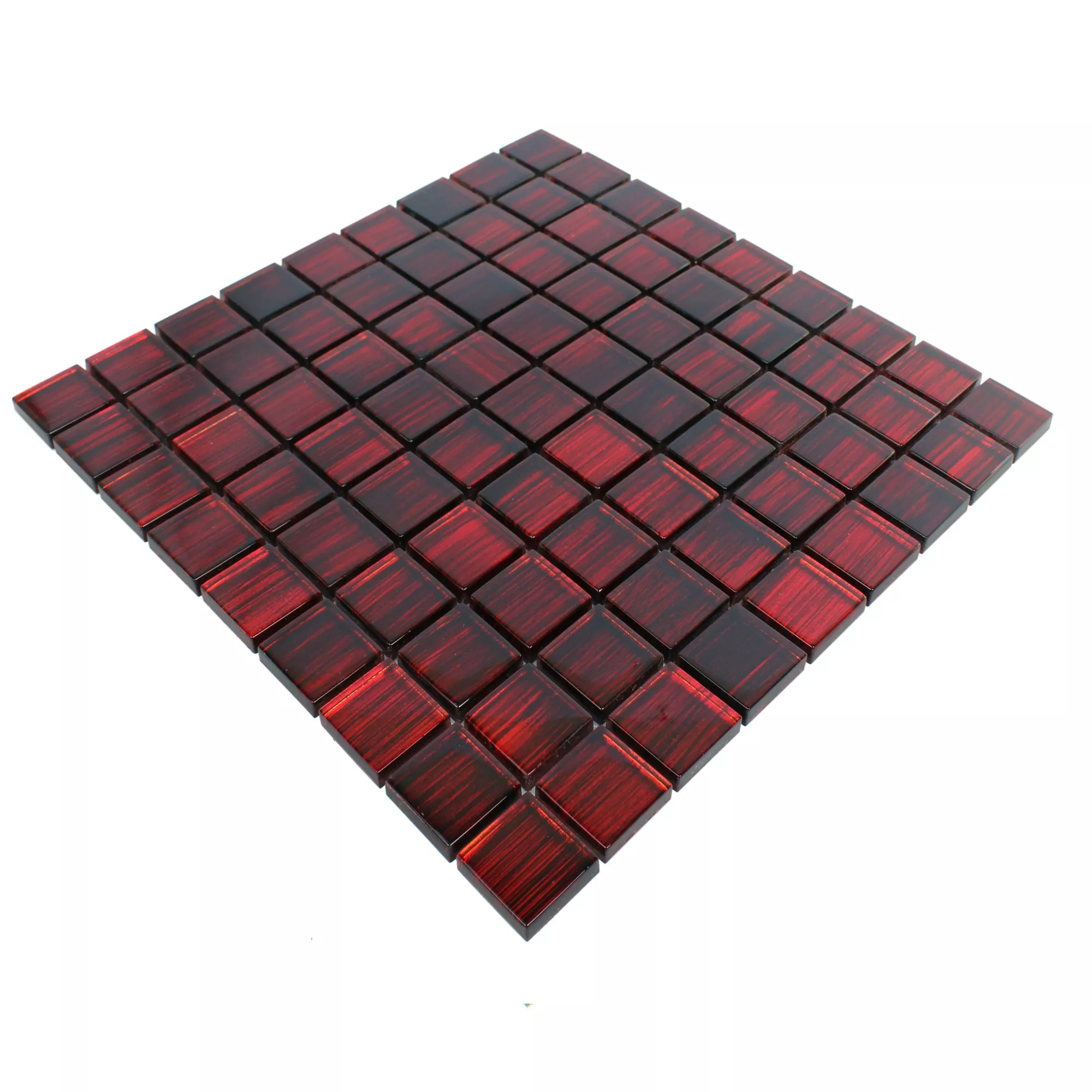 Stakleni Mozaik Pločice Tradition Tamnocrvena
