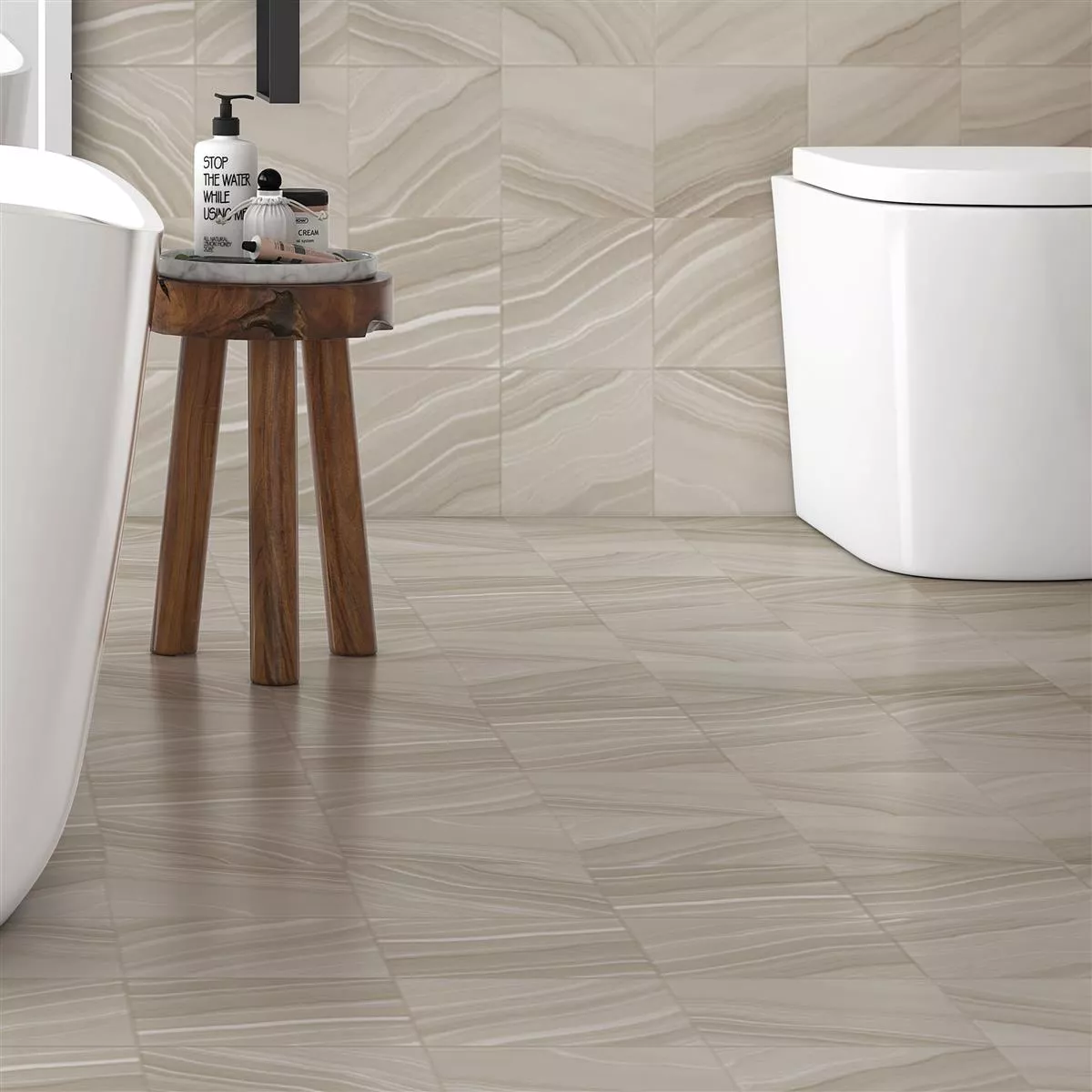 Floor Tiles Stone Optic Almeria Beige 18,5x18,5cm 