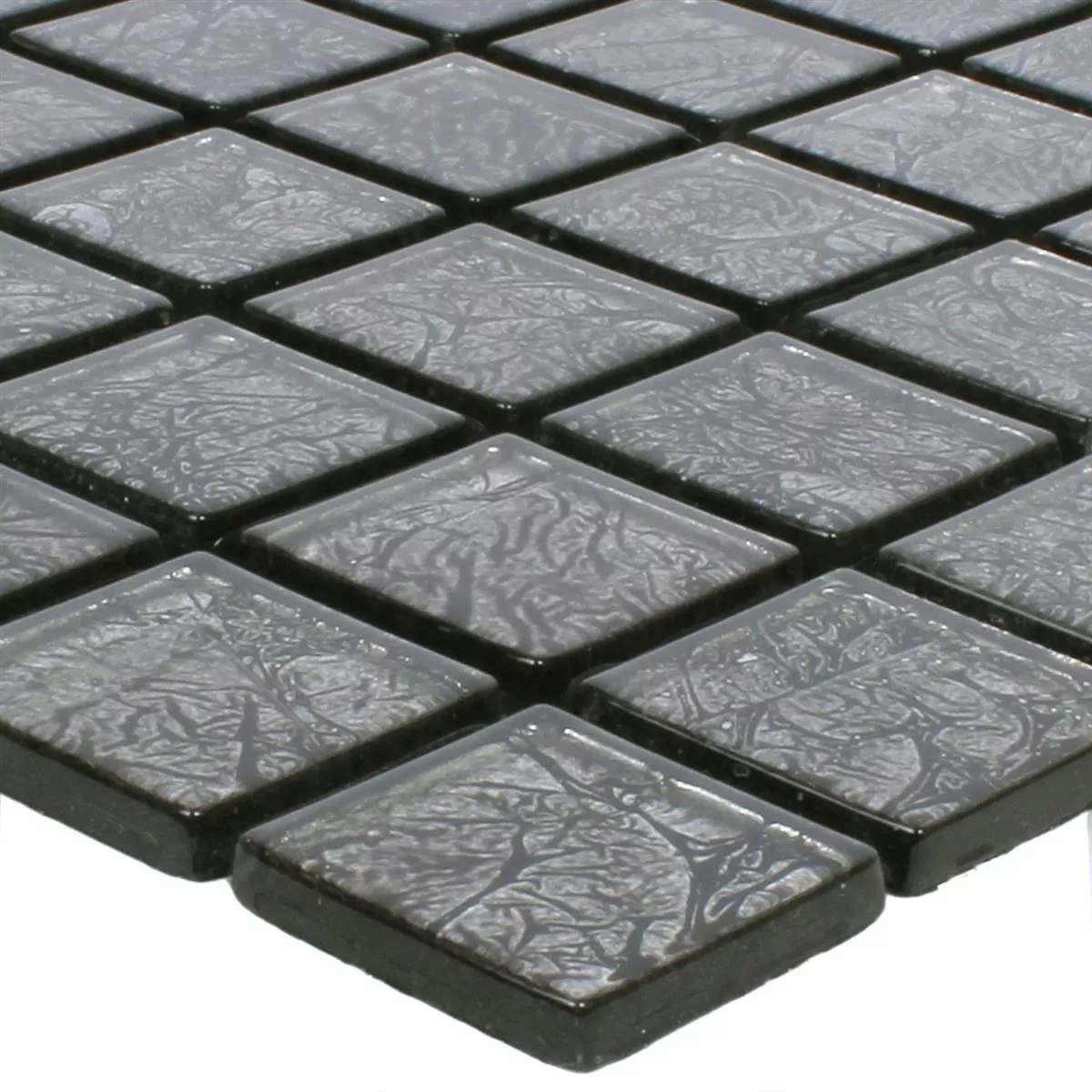 Mosaikfliesen Glas Kandila Schwarz 23x23x4mm Mosaikfliesen Glas Kandila Schwarz 23x23x4mm