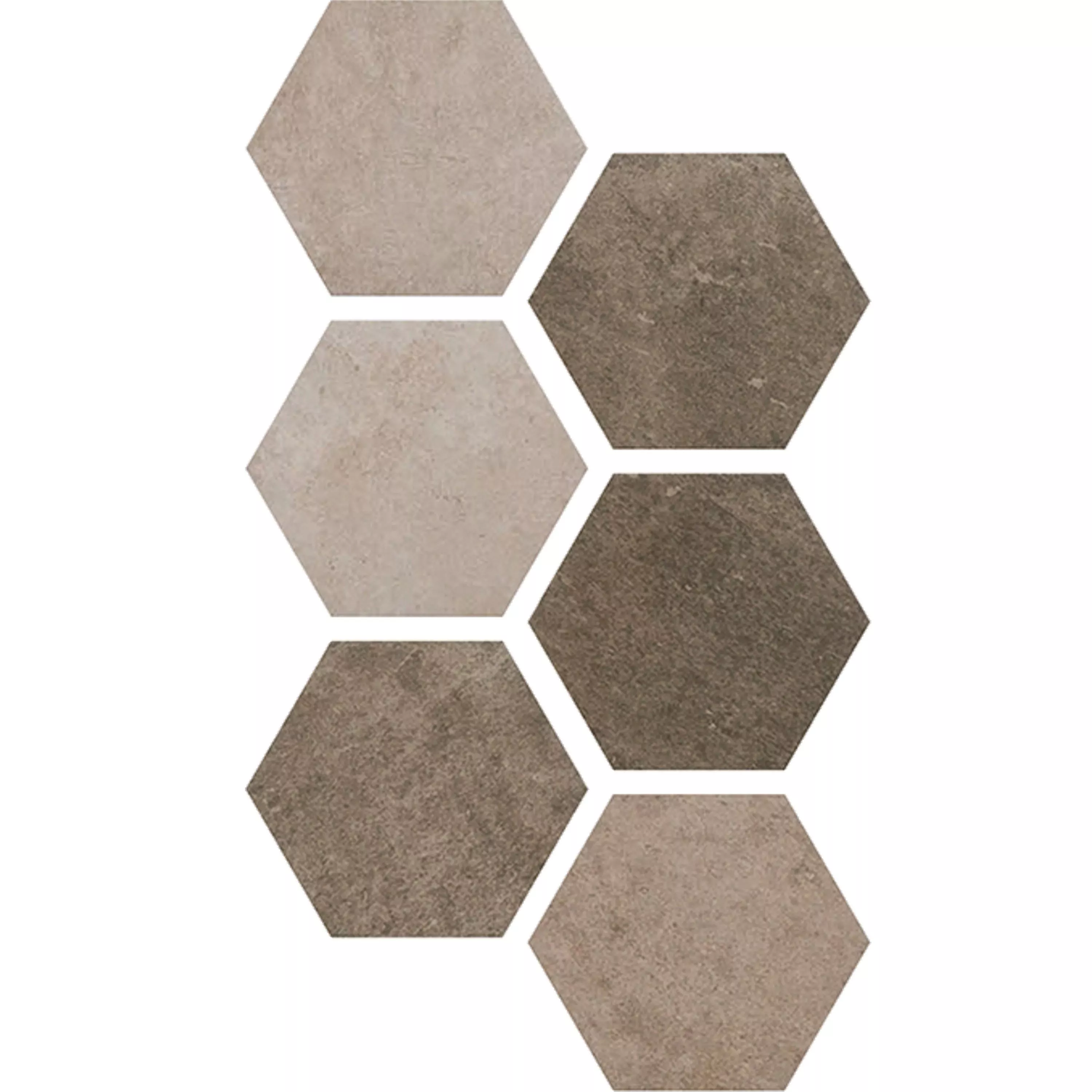 Floor Tiles Texas Hexagon 25x22cm Multicolor