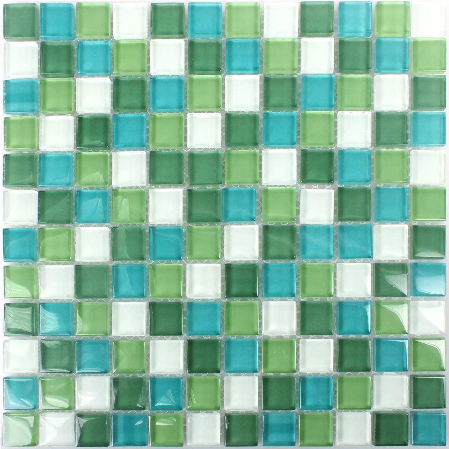Mosaic Tiles Glass Palmas Green White