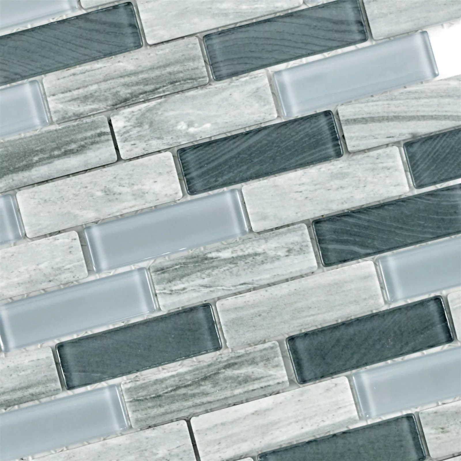 Sample Glass Mosaic Ceramic Tiles Willow Grey