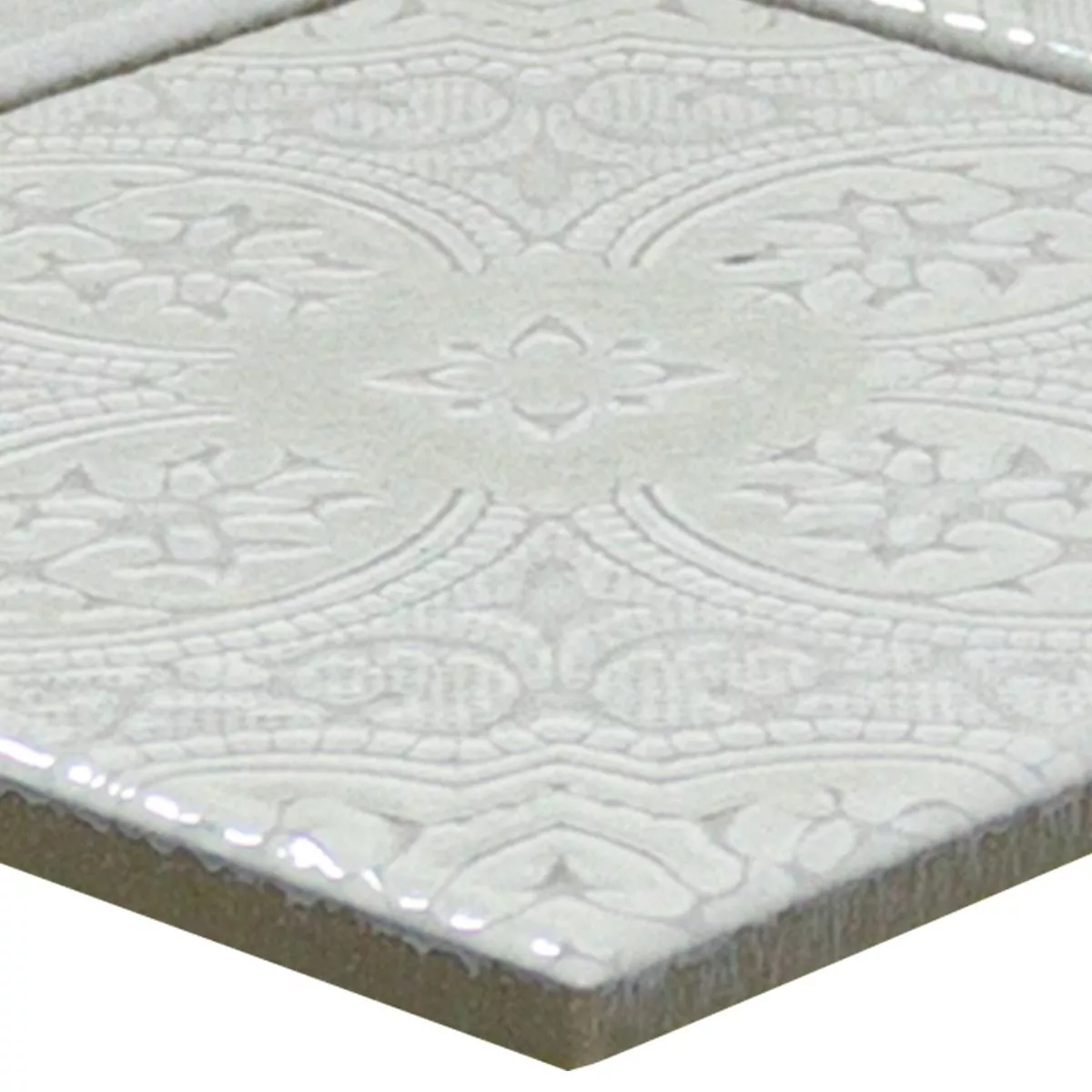 Muster von Keramik Mosaik Fliesen Rivabella Relief Grau