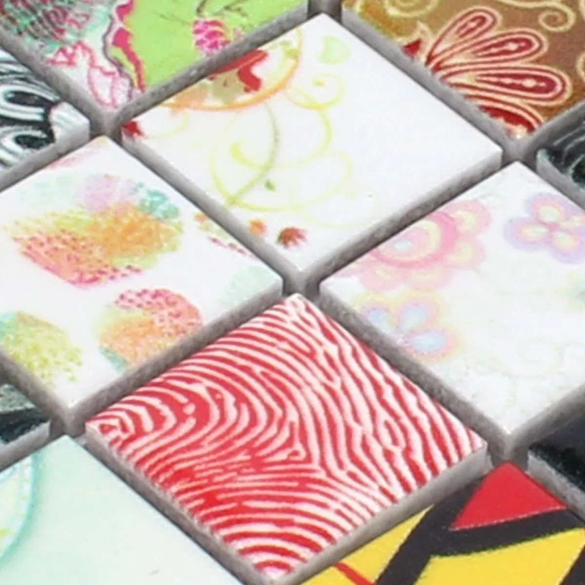 Prøve Mosaik Fliser Keramik Dia Farverige