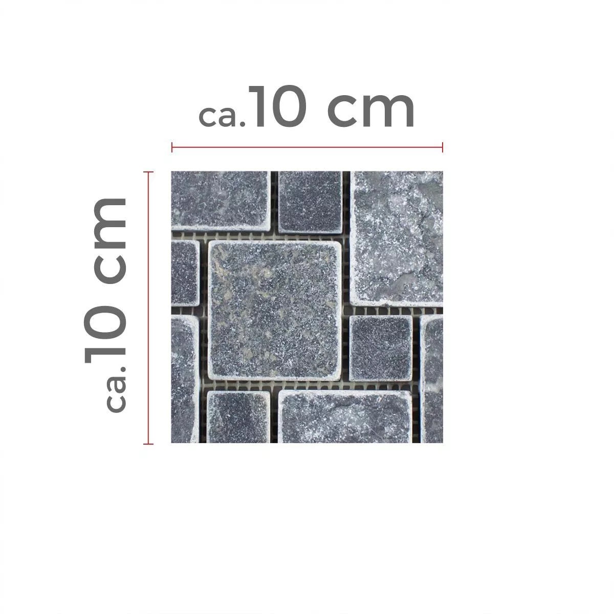 Sample Natuursteen Marmer Mozaïektegel Kilkenny Zwart